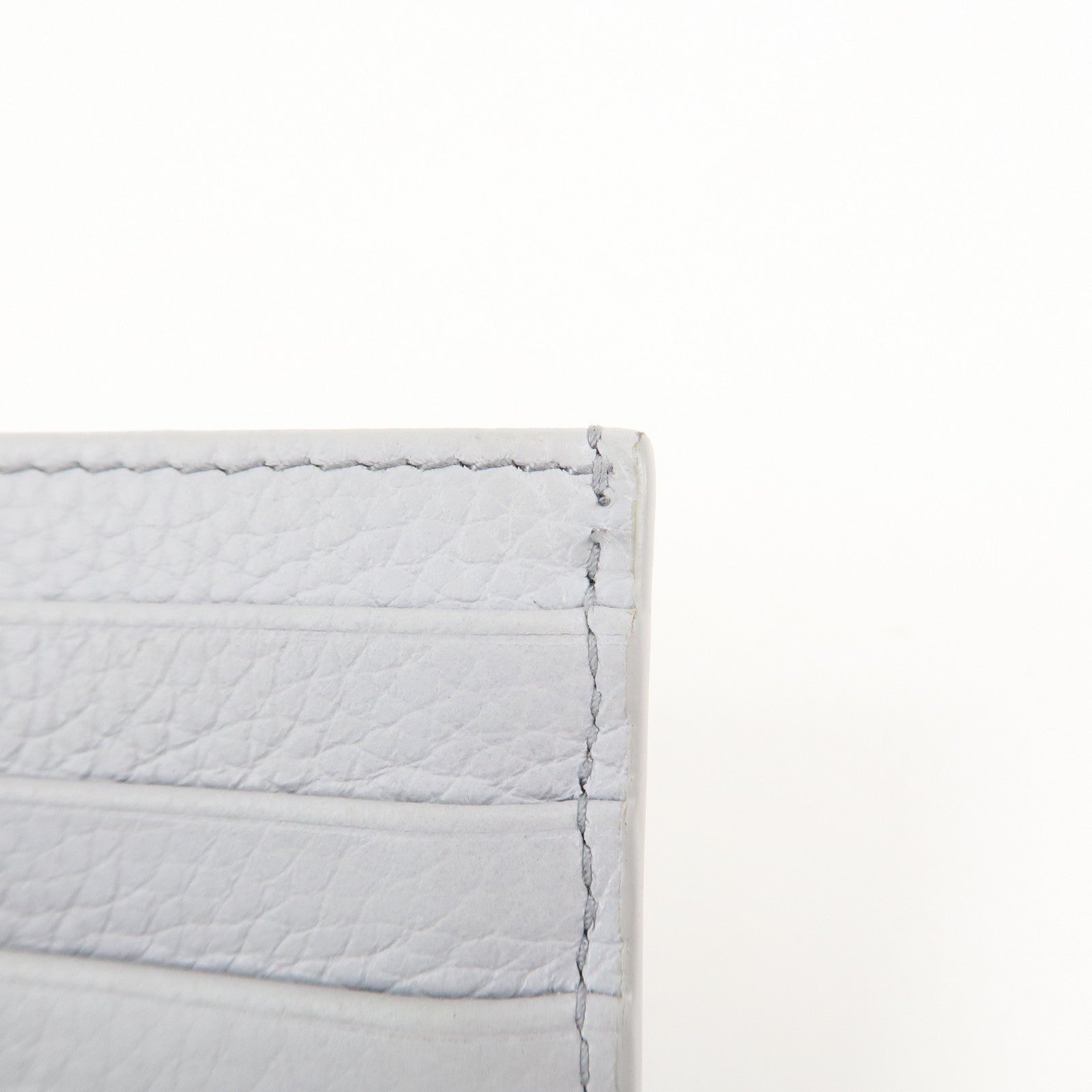 MIU MIU leather Card Case Coin Case Light Gray 5MC081 Used