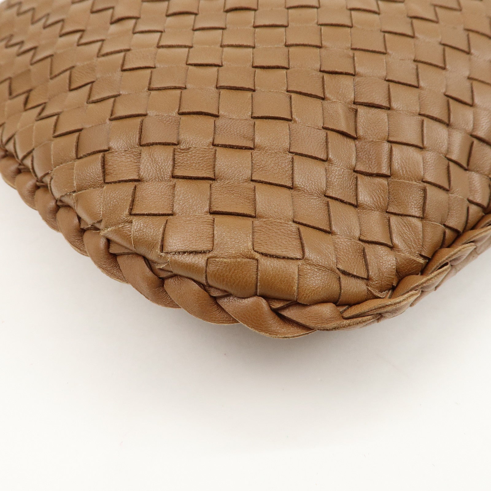 BOTTEGA VENETA Hobo Intrecciato Leather Shoulder Bag Brown 115653 Used