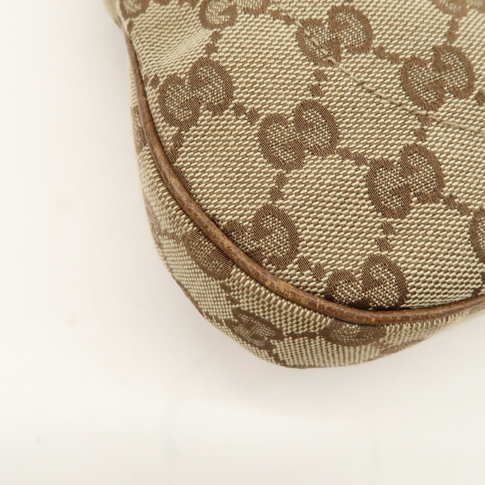 Gucci New Jackie GG Canvas Leather Shoulder Bag Used