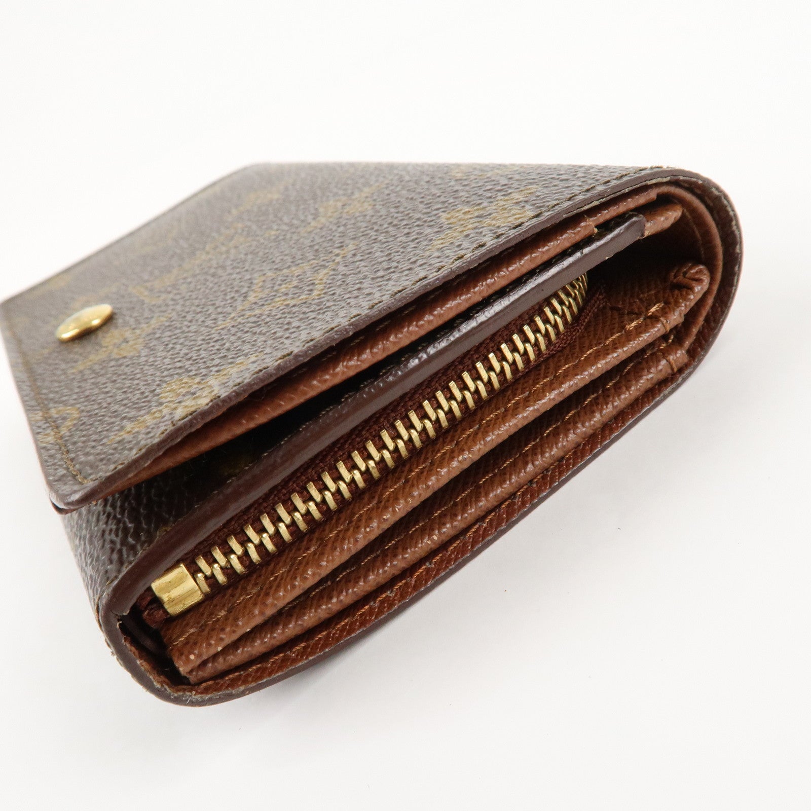 Louis Vuitton Monogram Porte Monnaie Billets Tresor Wallet M61730 Used