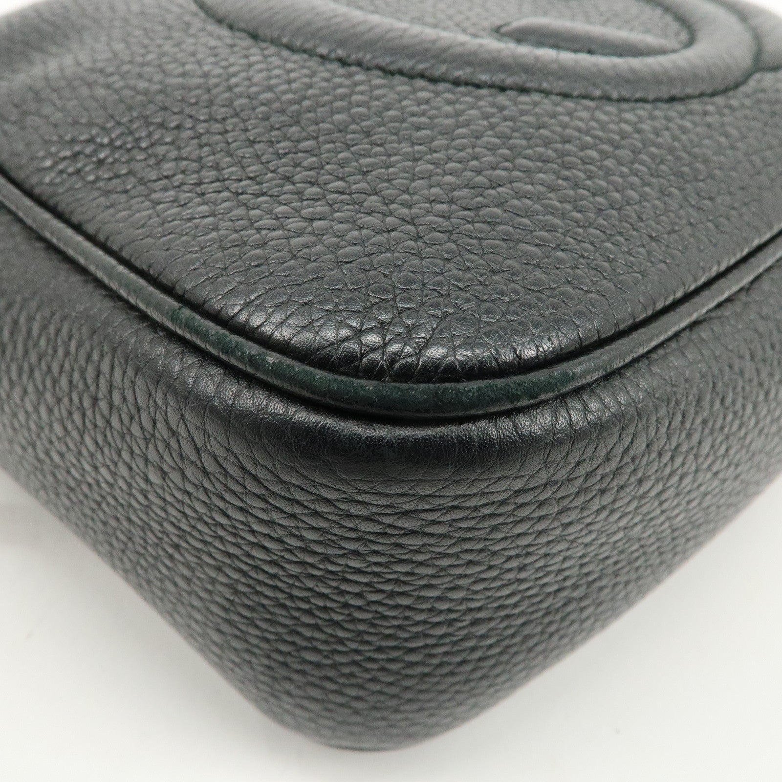 GUCCI SOHO Leather Small Disco Shoulder Bag Black 308364 Used