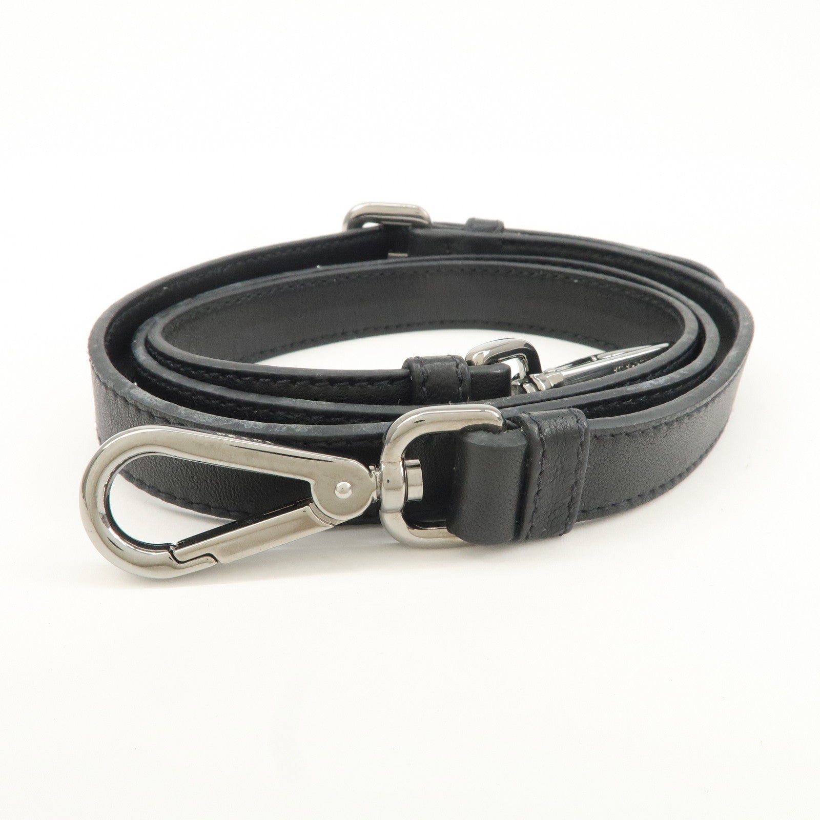 PRADA Logo Nylon Leather Gathered Shoulder Bag BN1616 Used