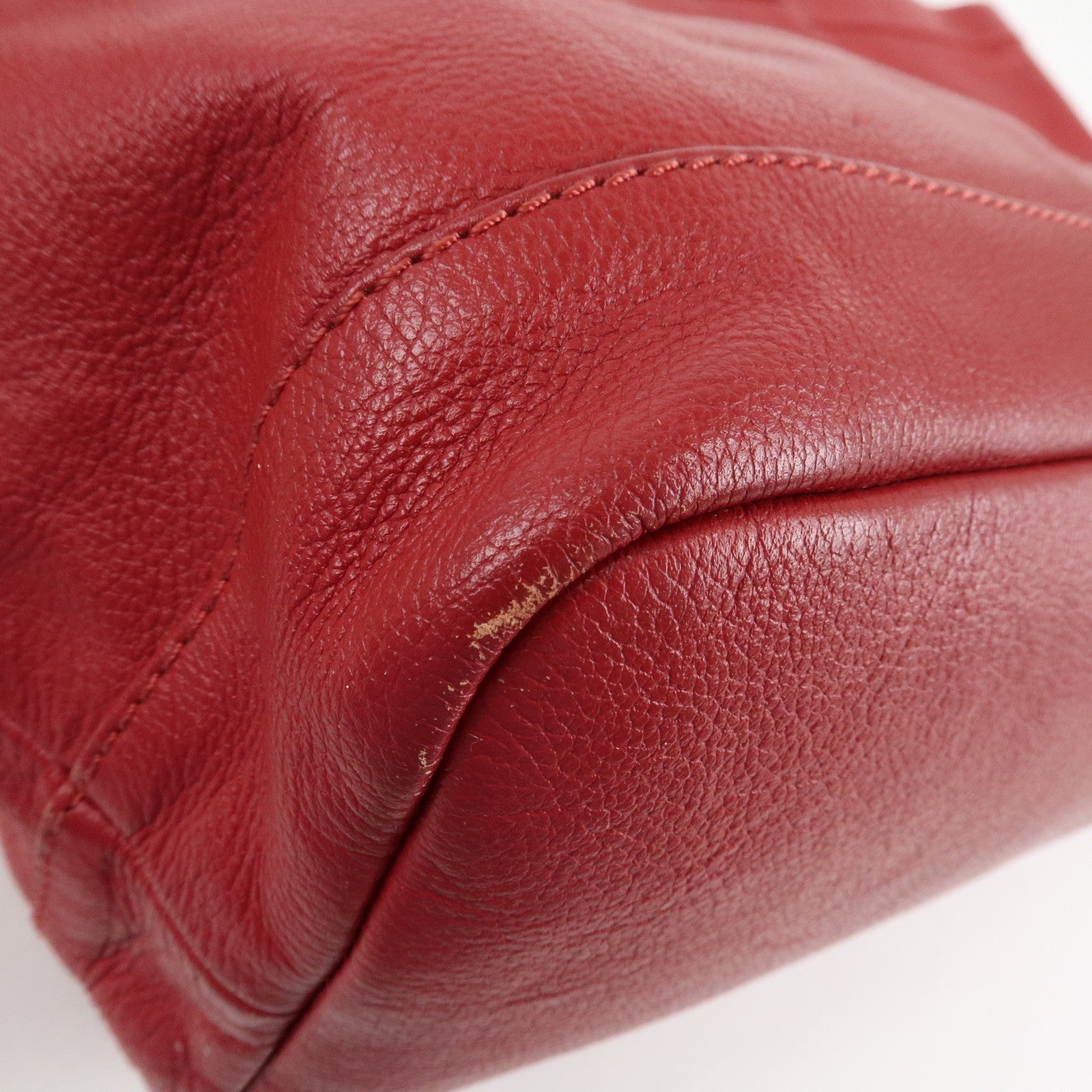 Chloe See By Chloe Leather Tote Bag Shoulder Bag Red Used