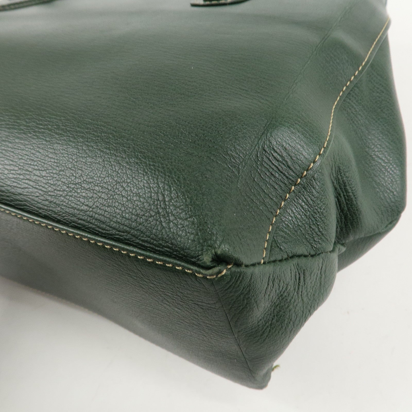 LOEWE Velazquez Suede Leather Shoulder Bag Green Blue Used