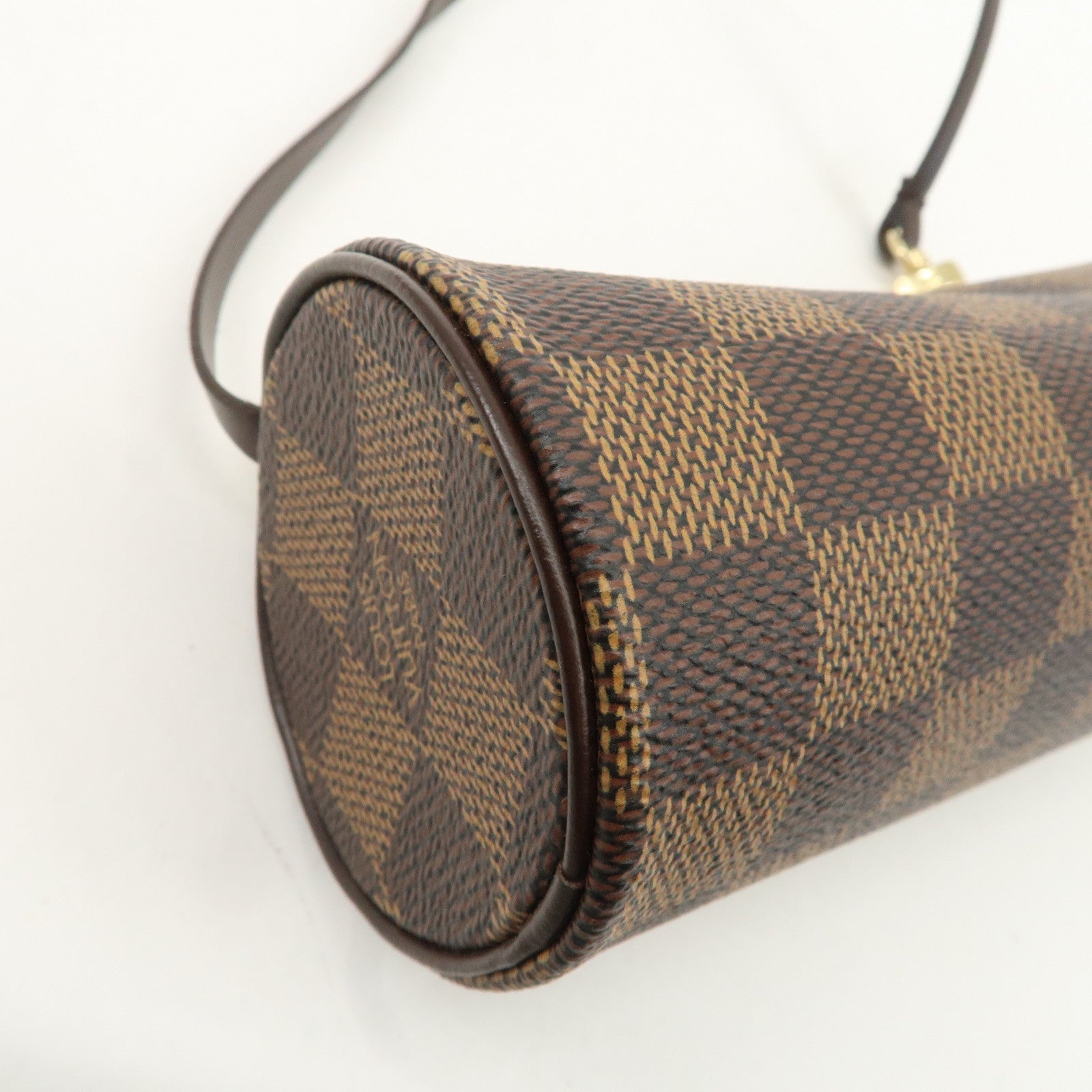 Louis Vuitton Damier Ebene Mini Pouch for Papillon Bag Brown Used