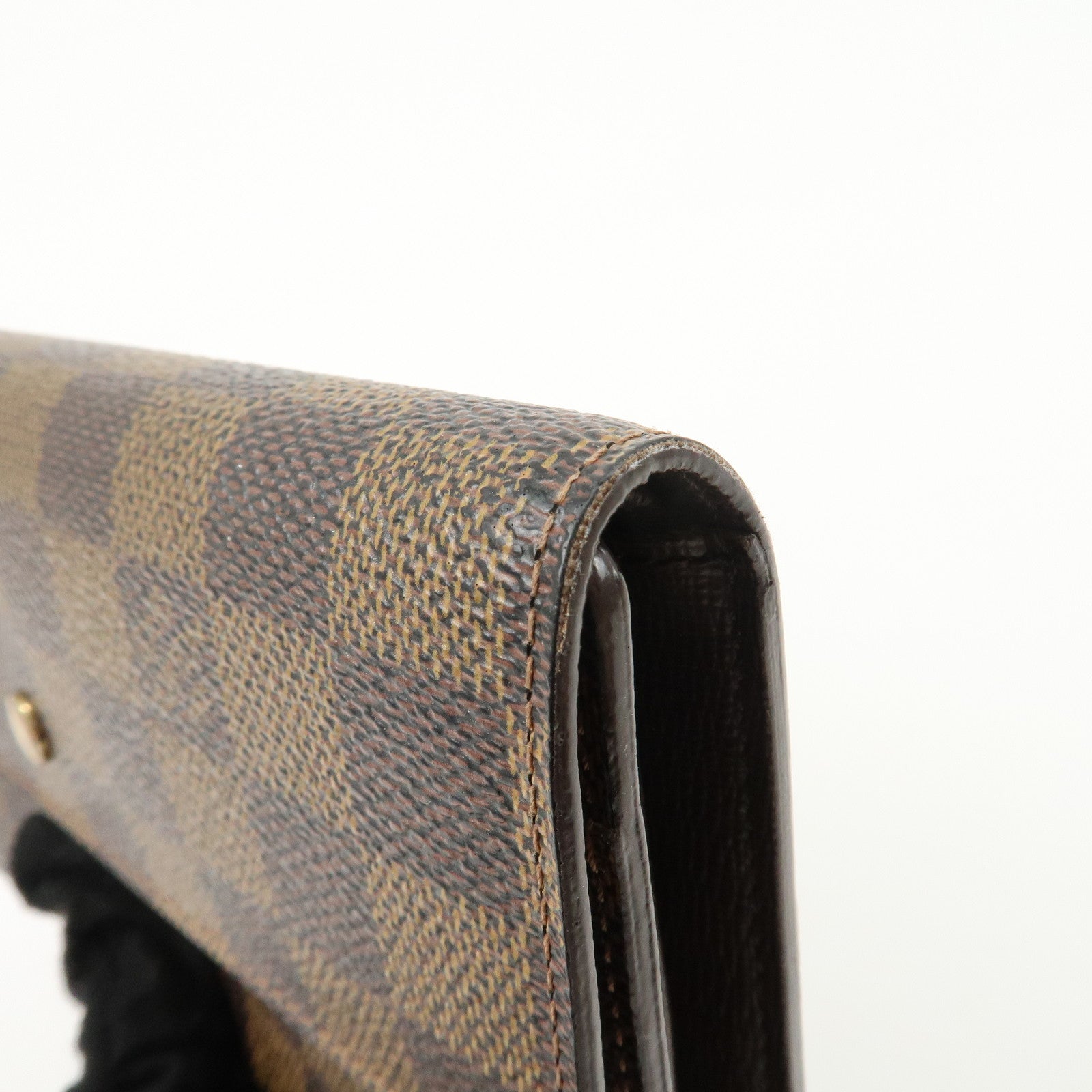 Louis vuitton Damier Porte Tresor International Long Wallet N61215 Used