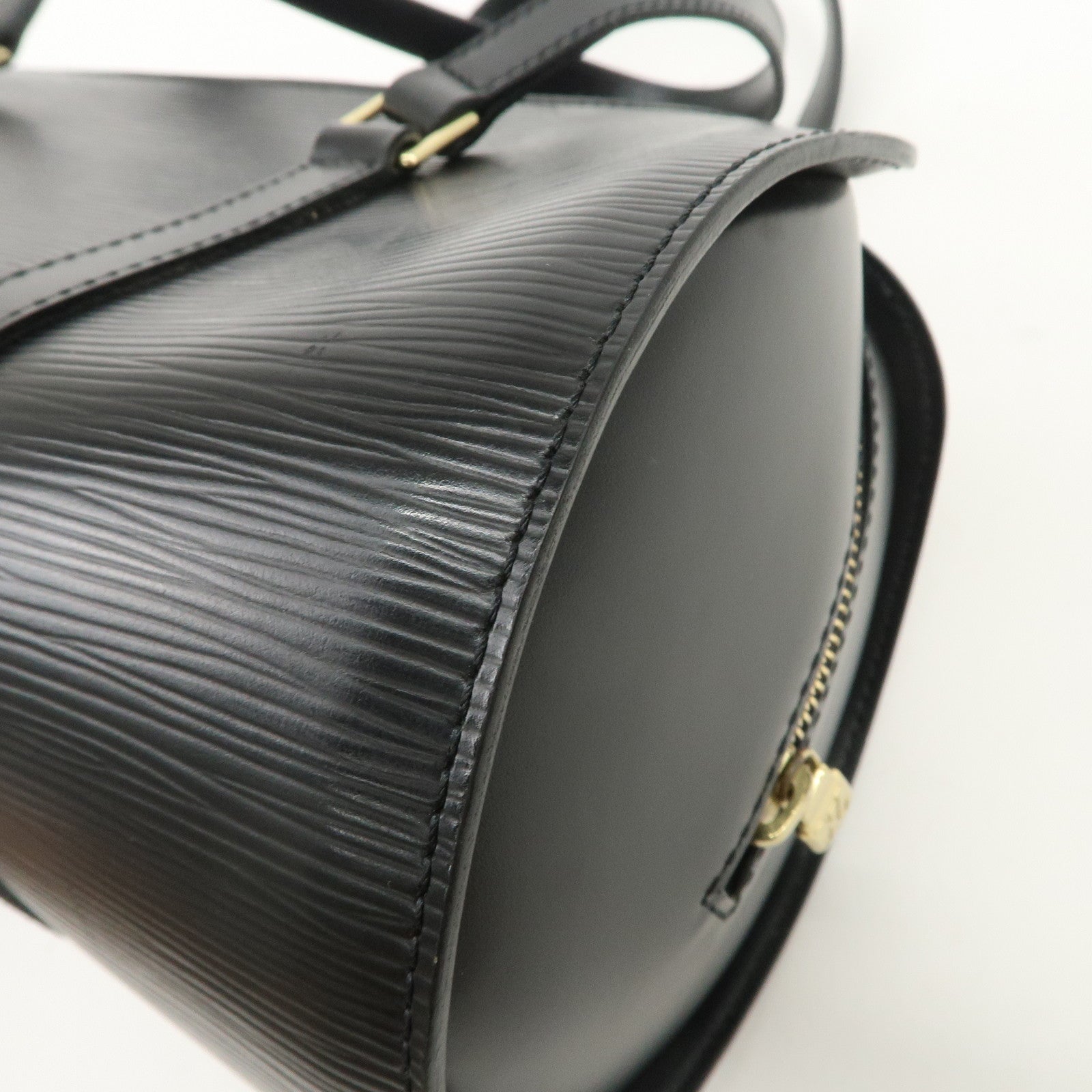 Louis Vuitton Epi Soufflot & Pouch Hand Bag Noir Black M52862 Used