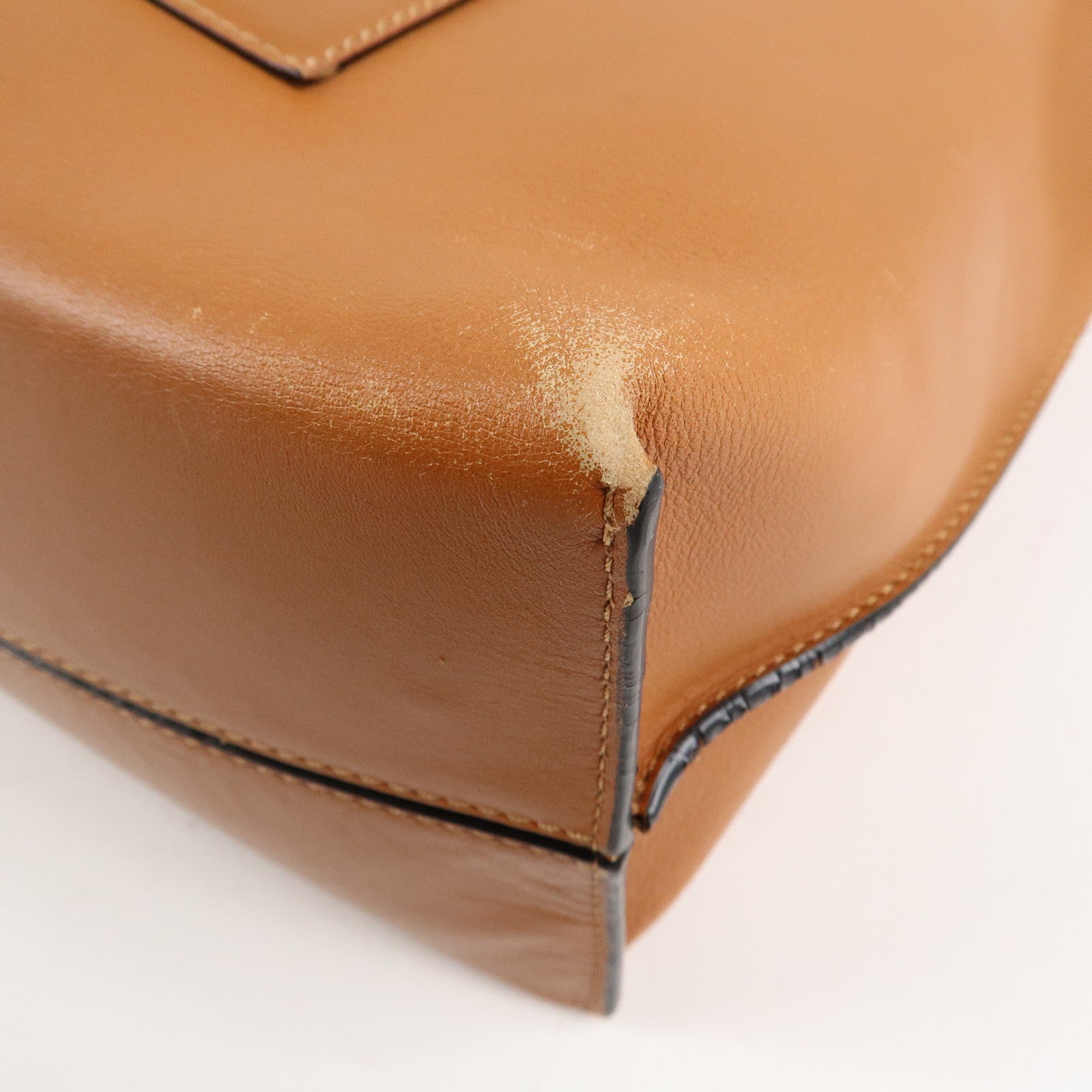 LOEWE Anagram Leather Bolso Shopper Tote Bag Shoulder Bag Used