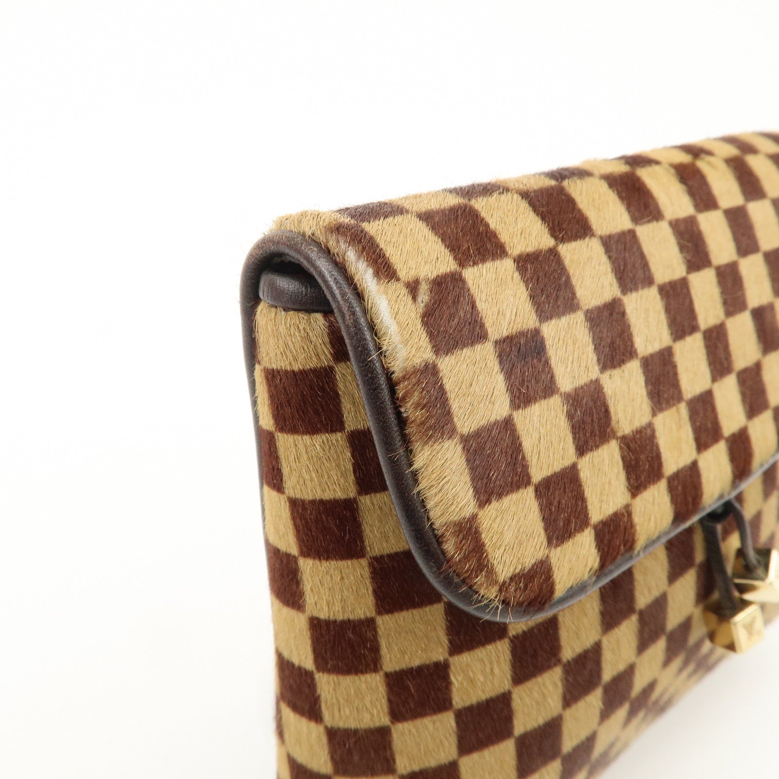 Louis Vuitton Damier Sauvage Gazelle Beige Shoulder Bag M92130 Used