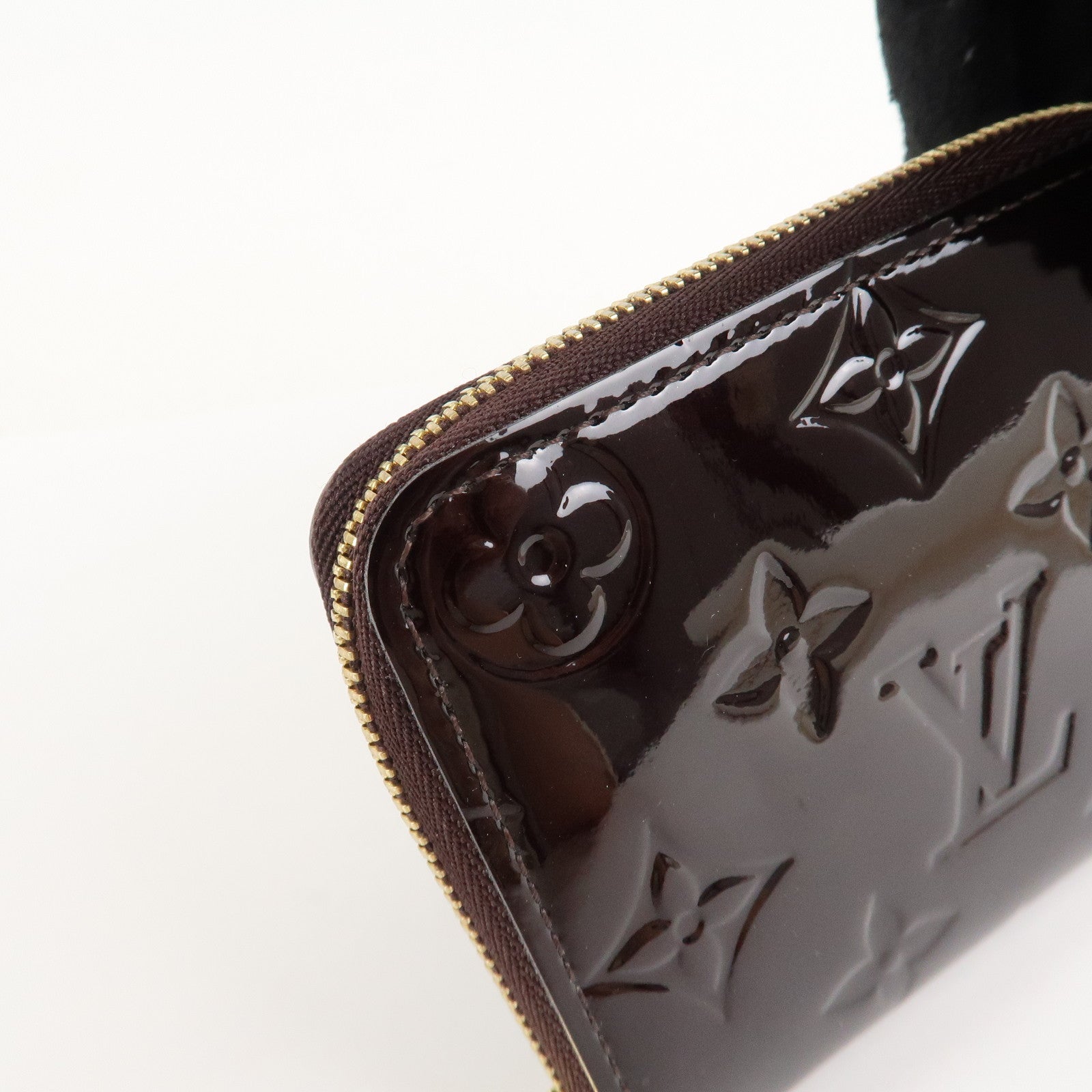 Louis Vuitton Monogram Vernis Zippy Coin Purse Amarante M93607 Used