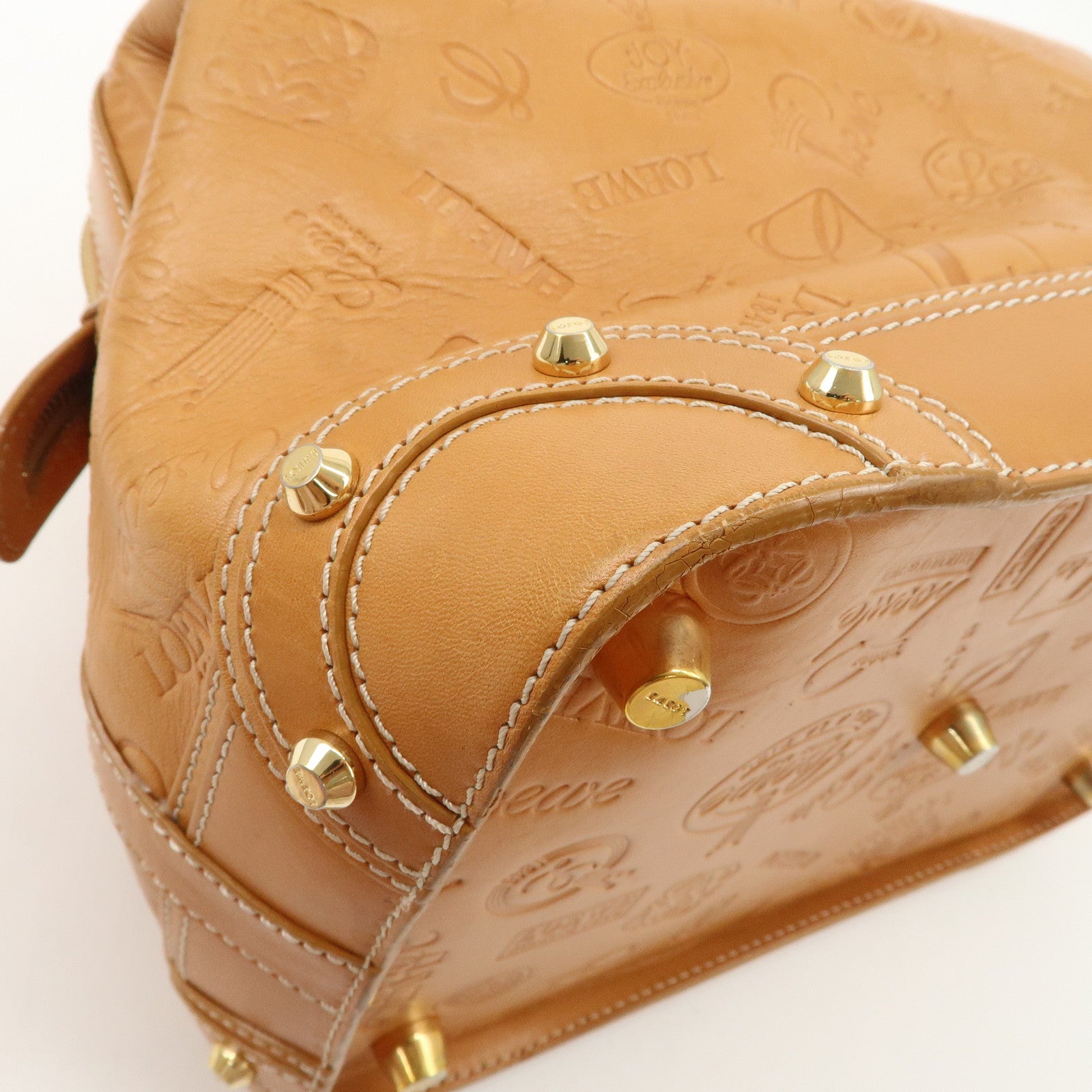 LOEWE Leather Doctor's Bag Boston Bag 160th Anniversary Used