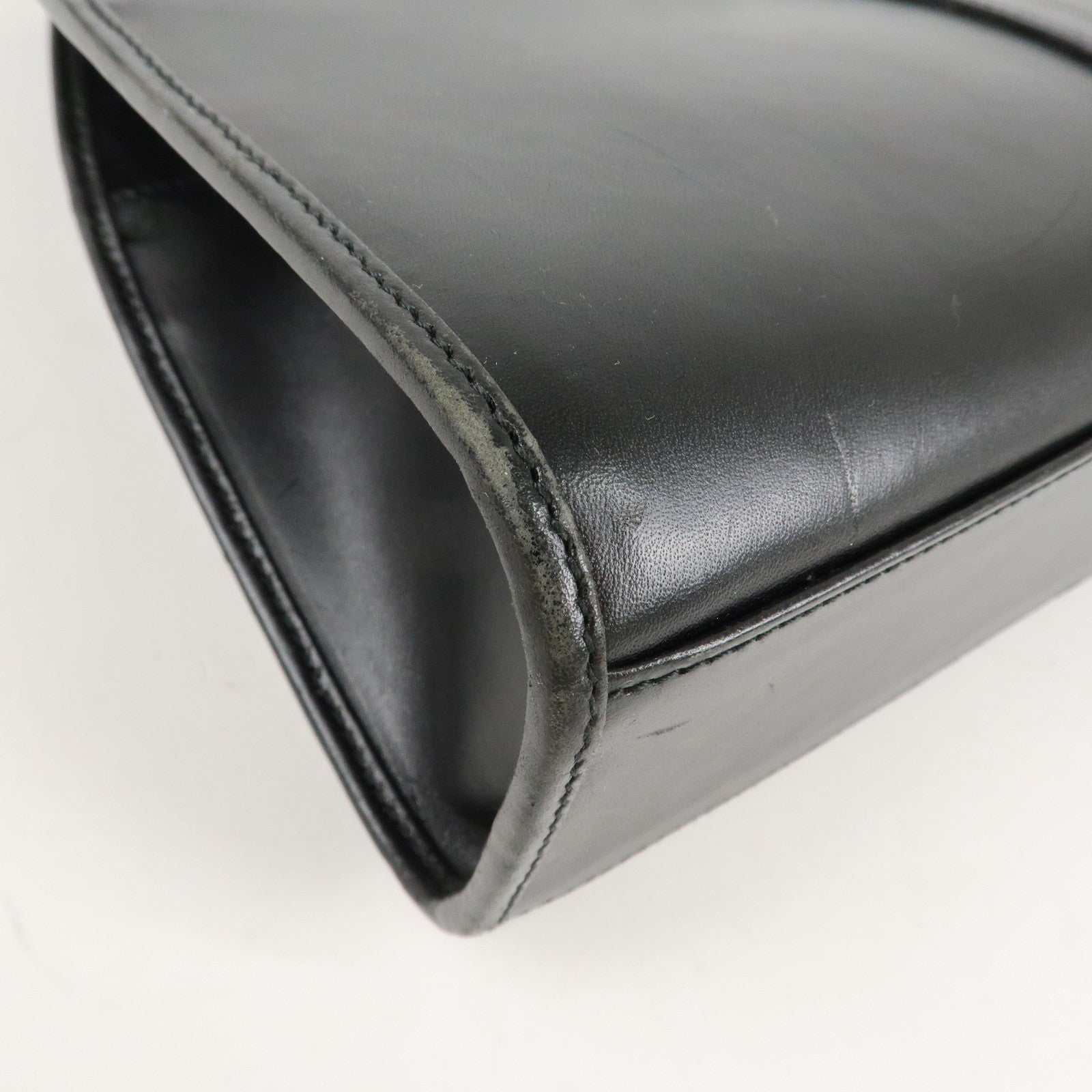 GUCCI Jackie Leather Shoulder Bag Black 002.1068 Used