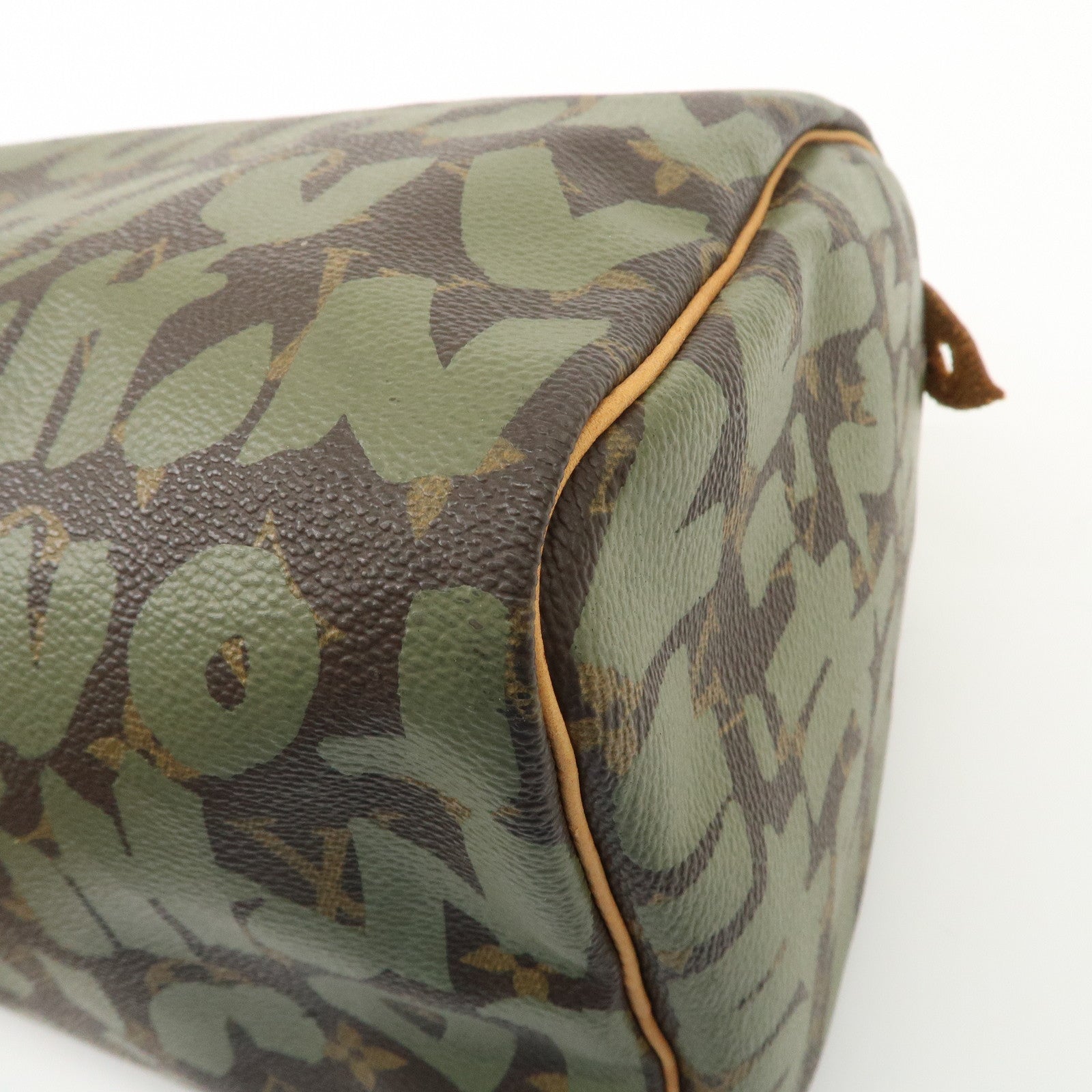 Louis Vuitton Monogram Graffiti Speedy 30 Khaki Brown M92194 Used