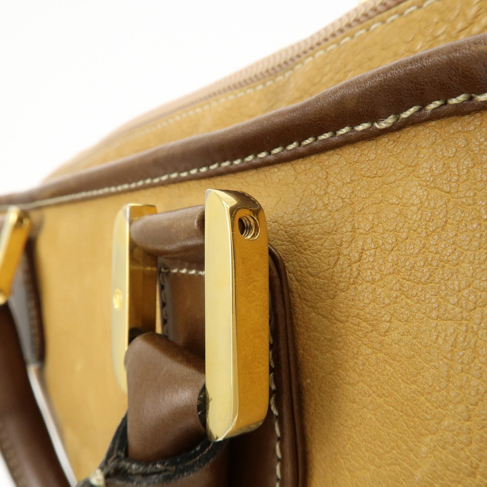 LOEWE Anagram Suede Leather Amazona 32 Hand Bag Brown Used