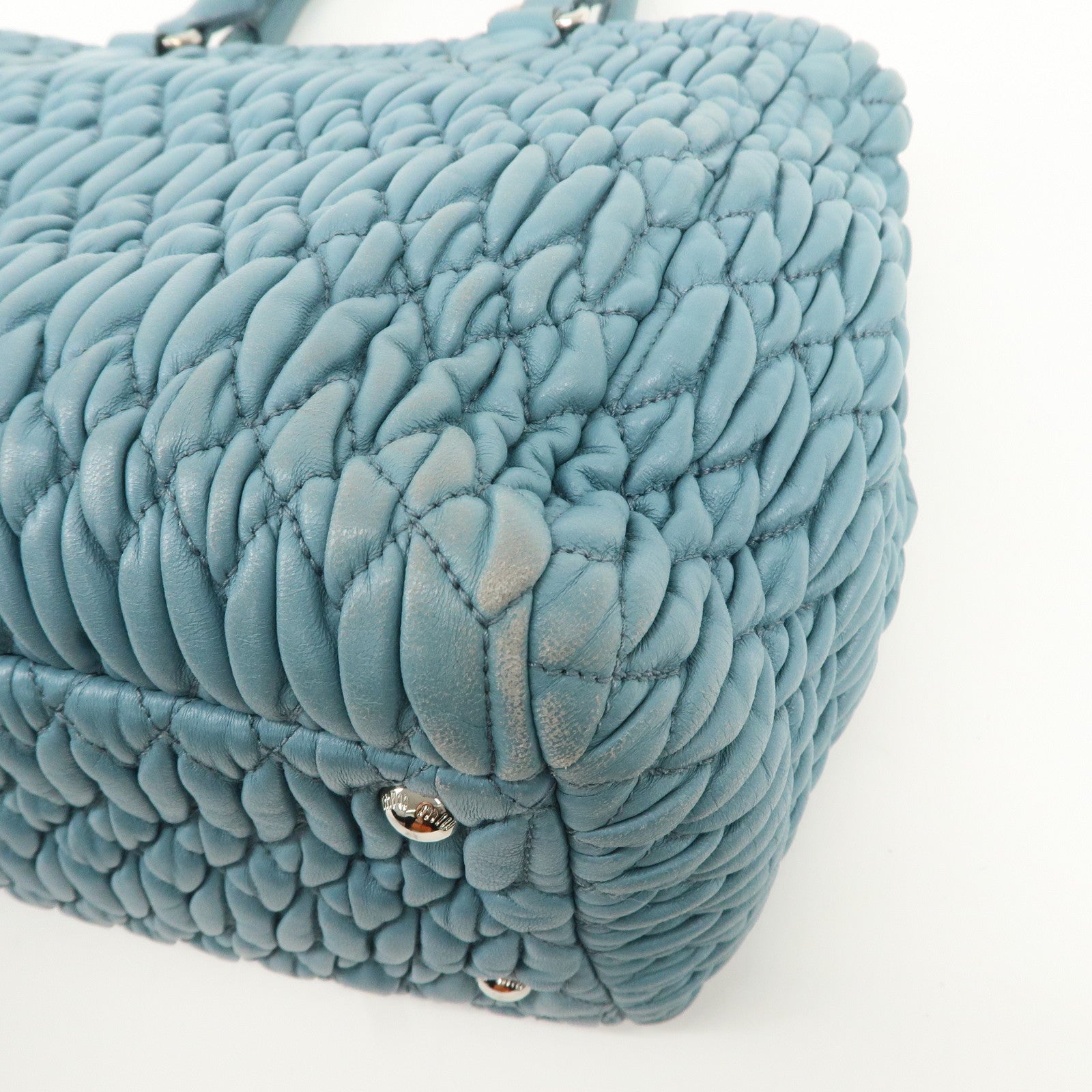 MIU MIU Matelasse Nappa Crystal Leather 2WAY Bag RN0958 Used