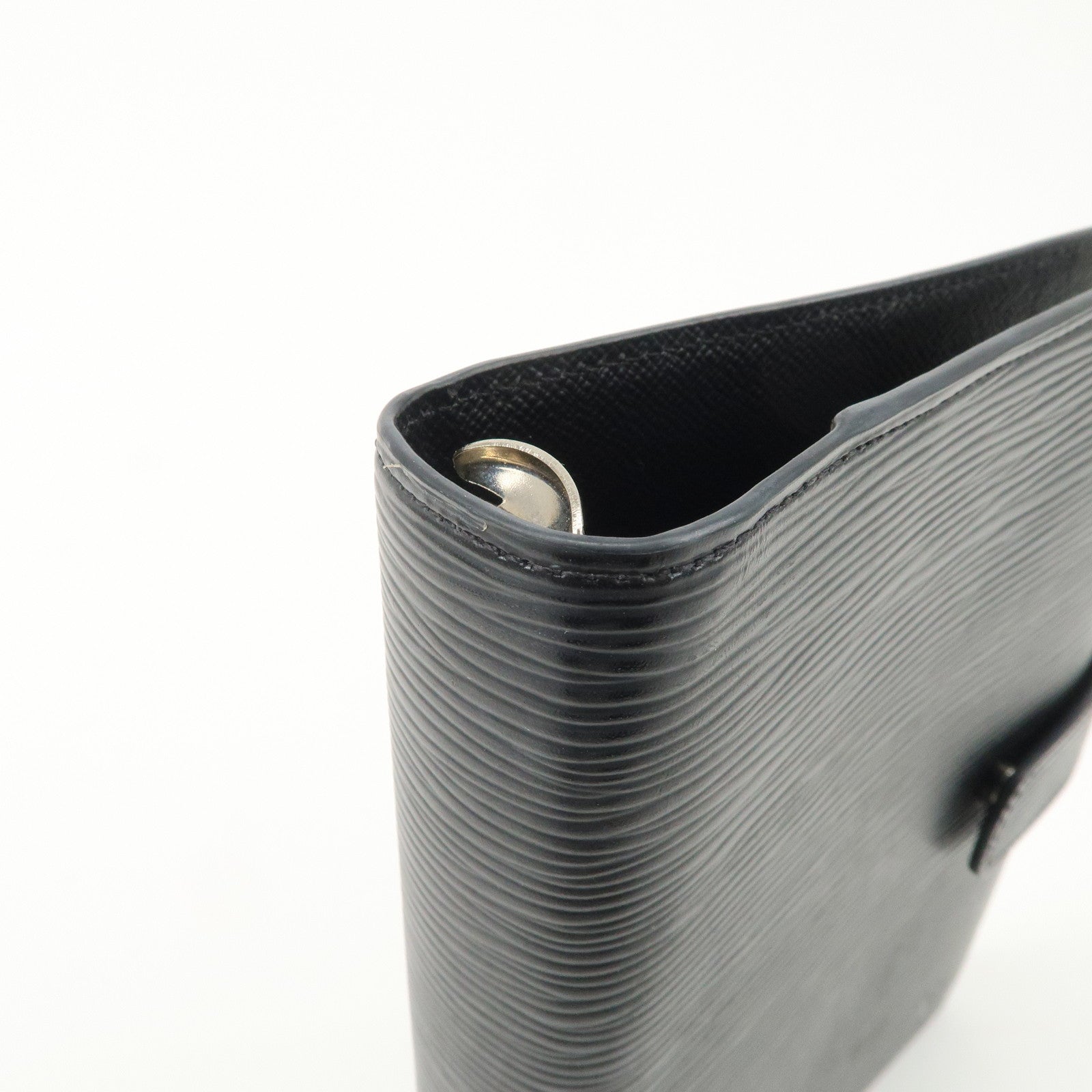 Louis Vuitton Epi Agenda MM Planner Cover Noir Black R20202 Used