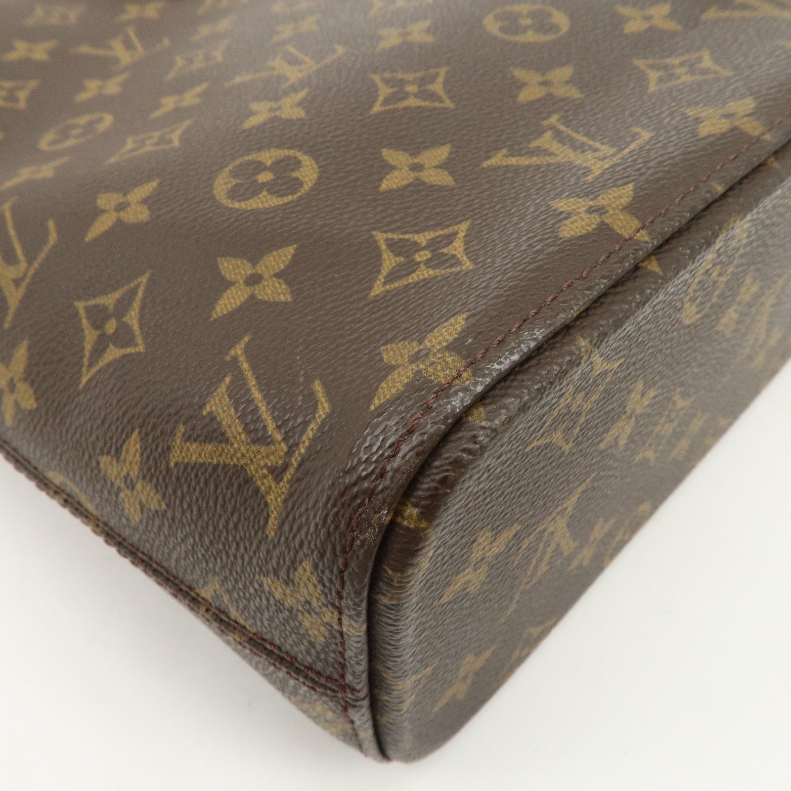 Louis Vuitton Monogram Luco Tote Bag Hand Bag Brown M51155 Used