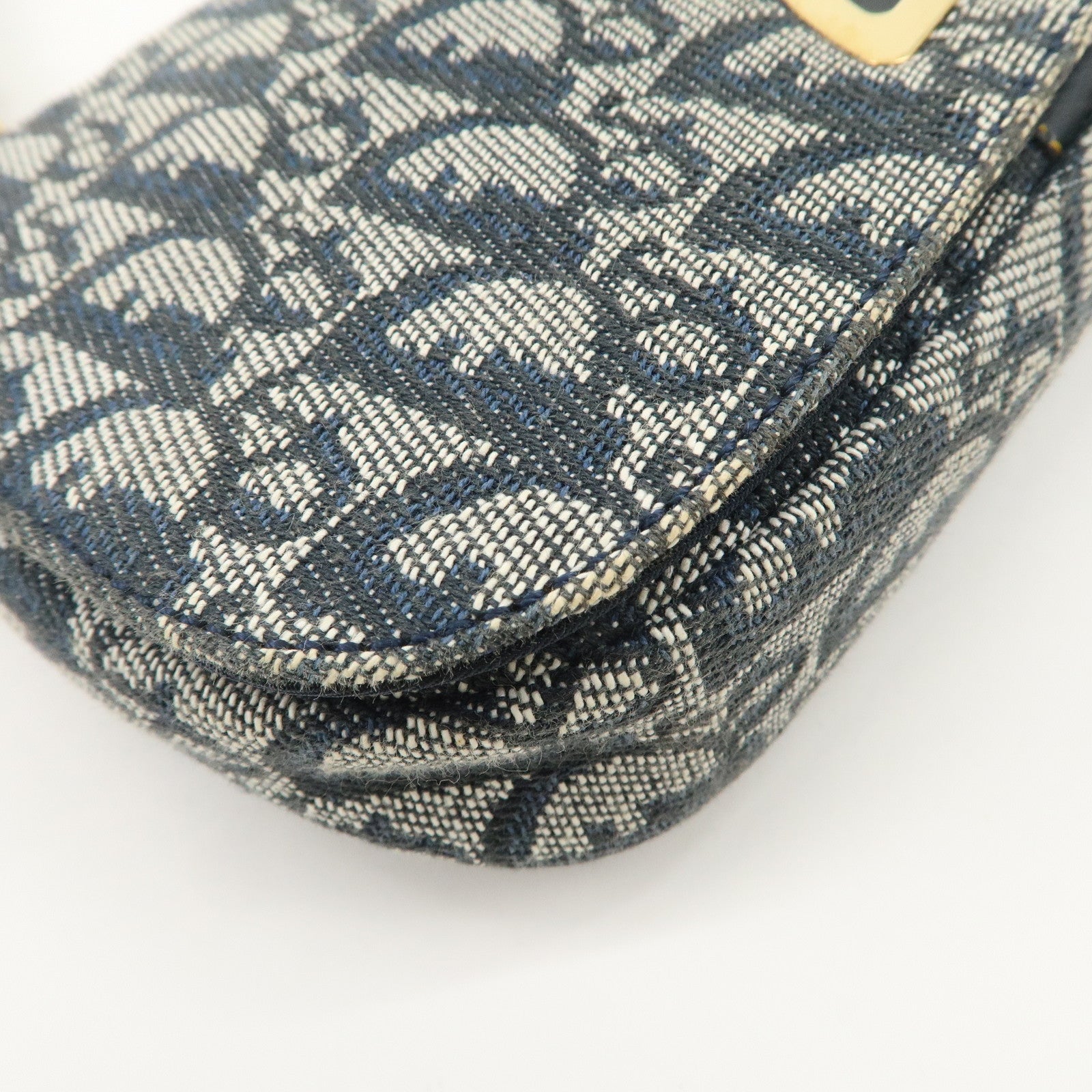 Christian Dior Maris Pearl Trotter Canvas Leather Shoulder Bag Used