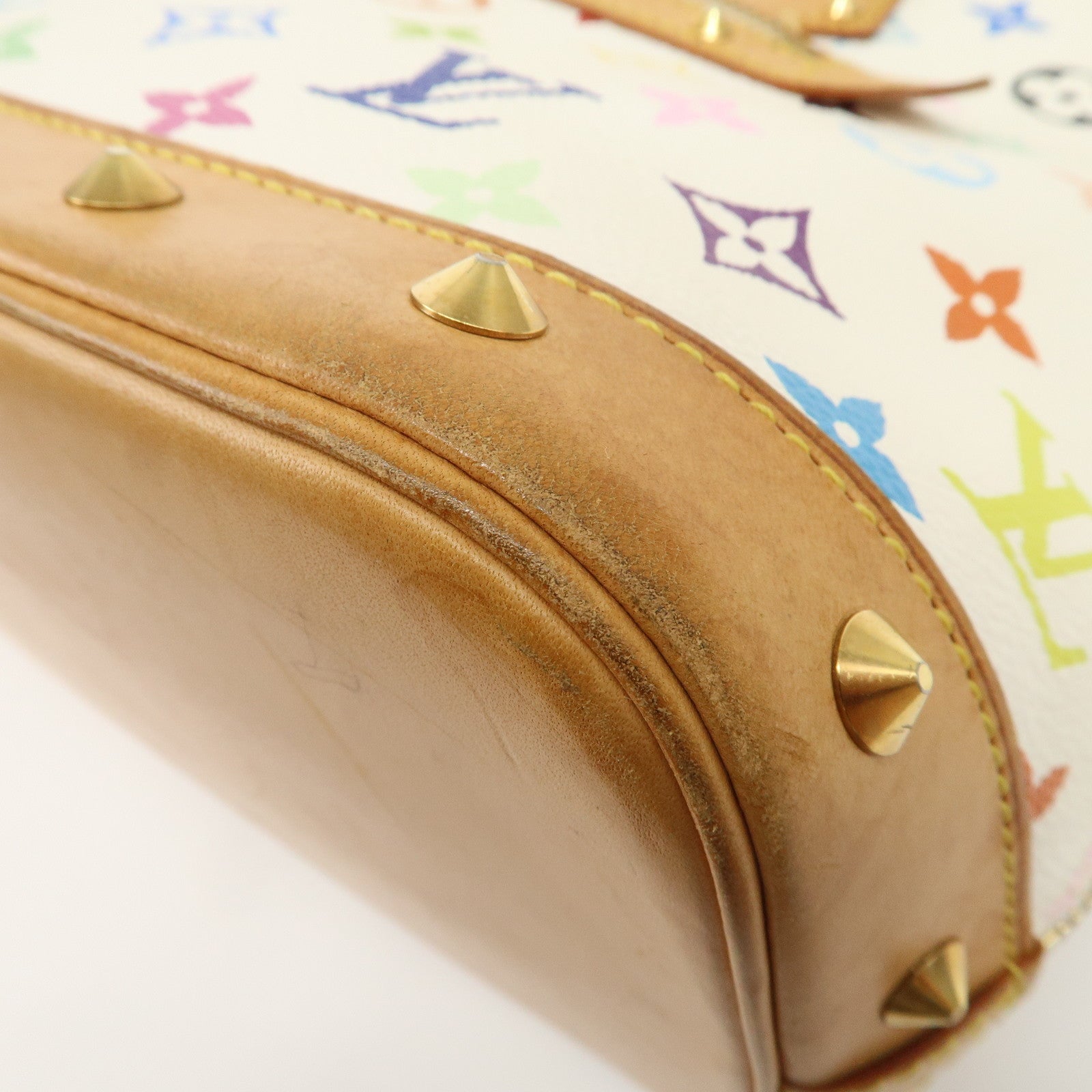 Louis Vuitton Monogram Multicolor Alma PM Hand Bag Blanc M92647 Used