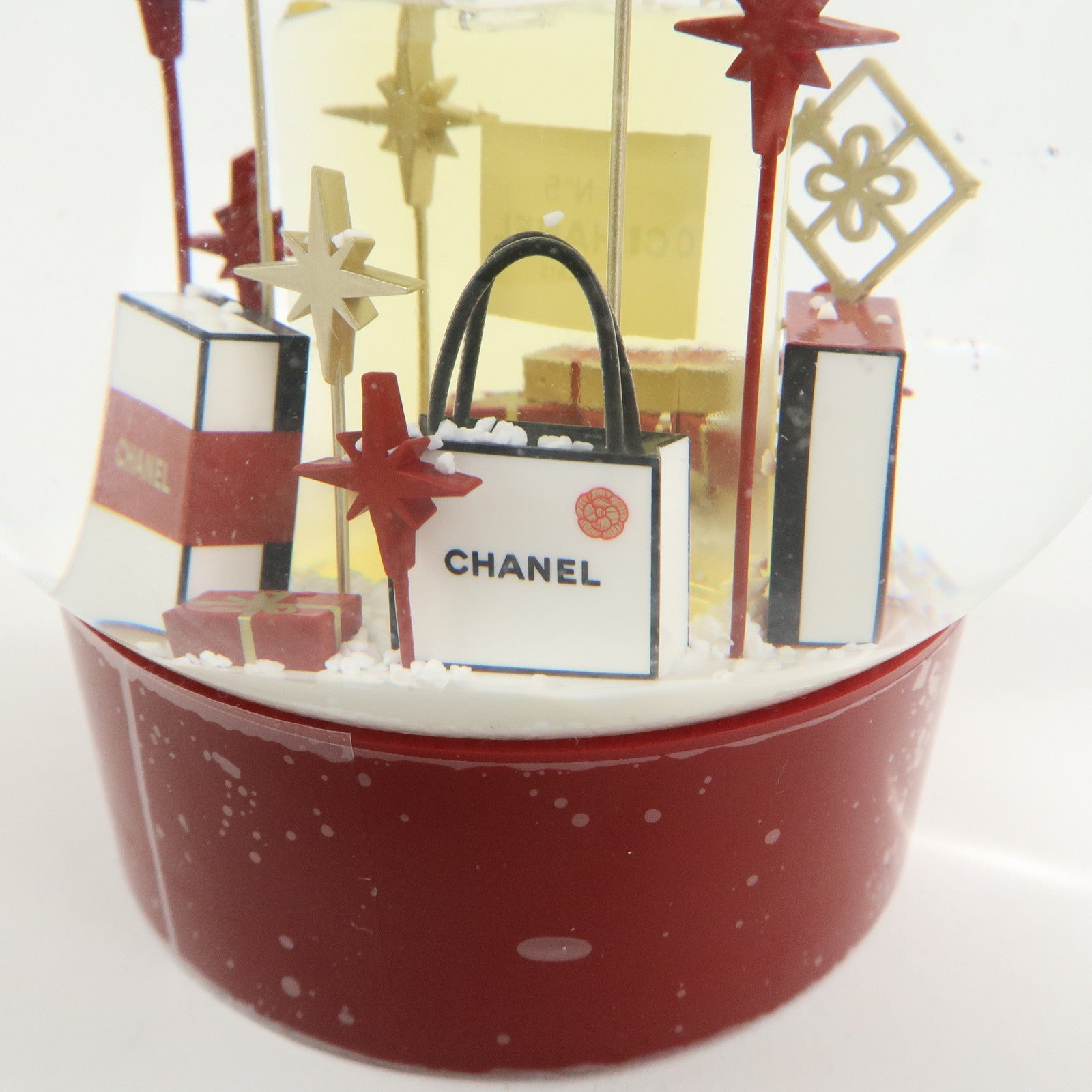 CHANEL Snow Globe Snow Dome 2022 Novelty No.5 Gift Boxes Used