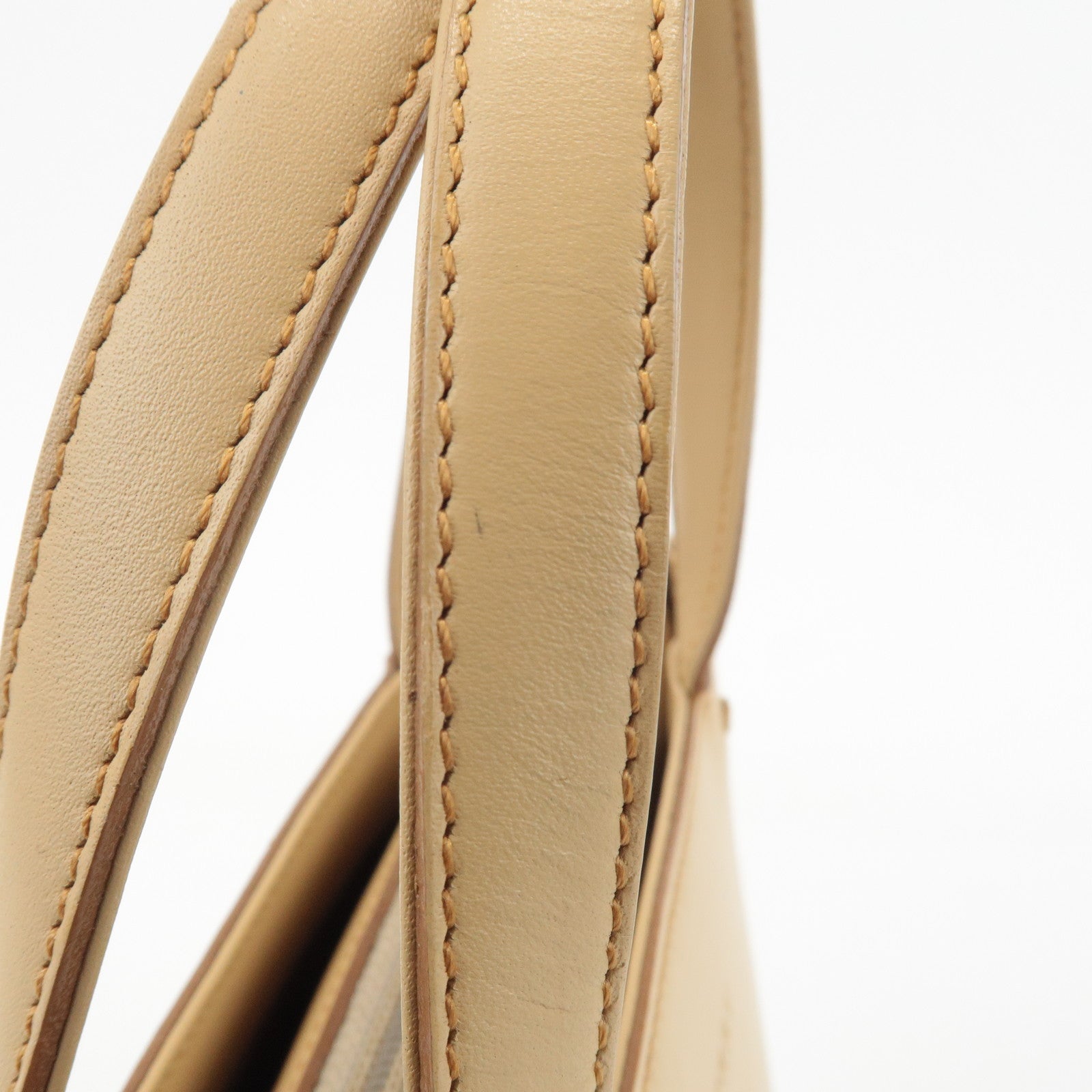 BURBERRY London Leather Suede Tote Bag Hand Bag Beige Used