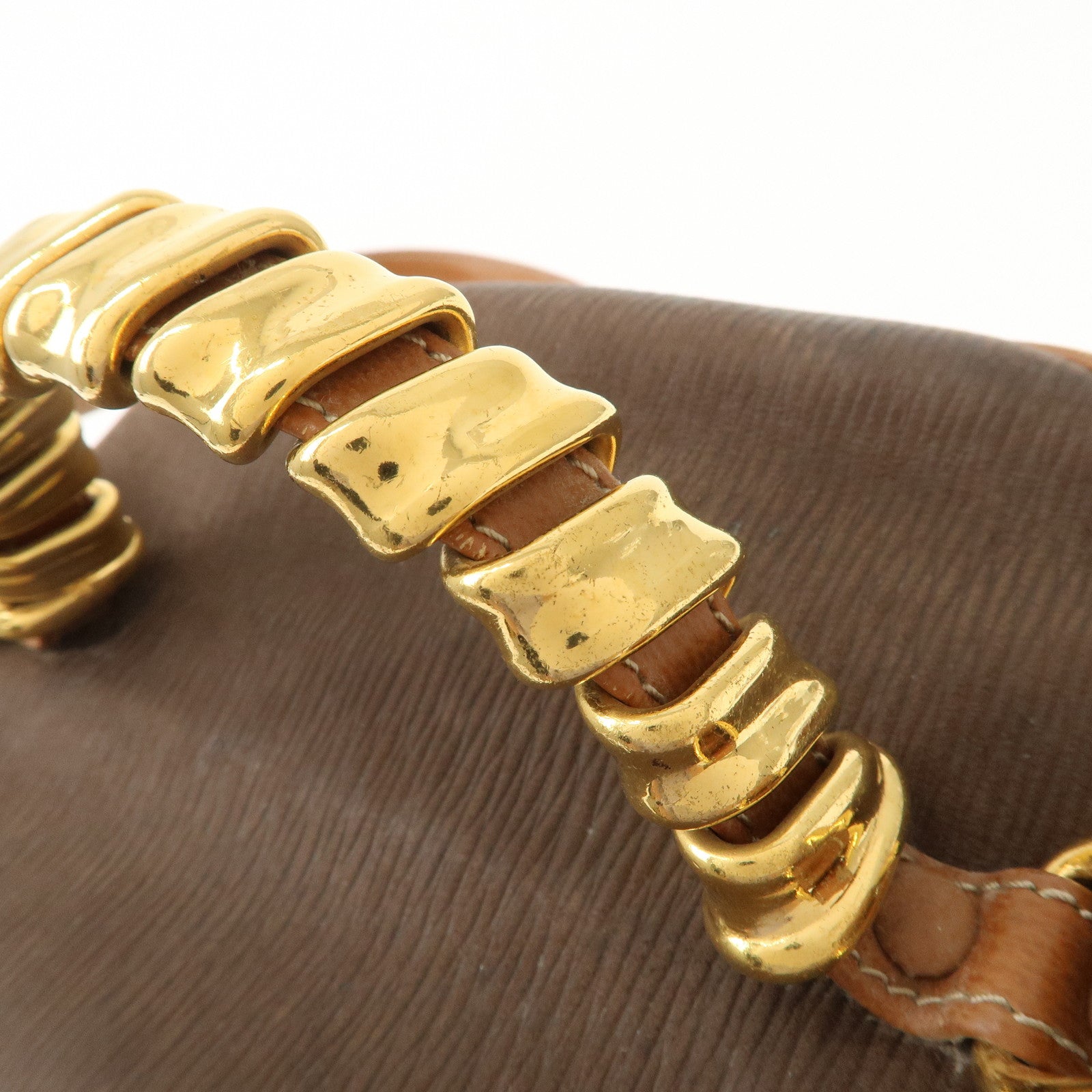 LOEWE Velazquez Suede Leather 2 Way Bag Brown Dark Brown Used