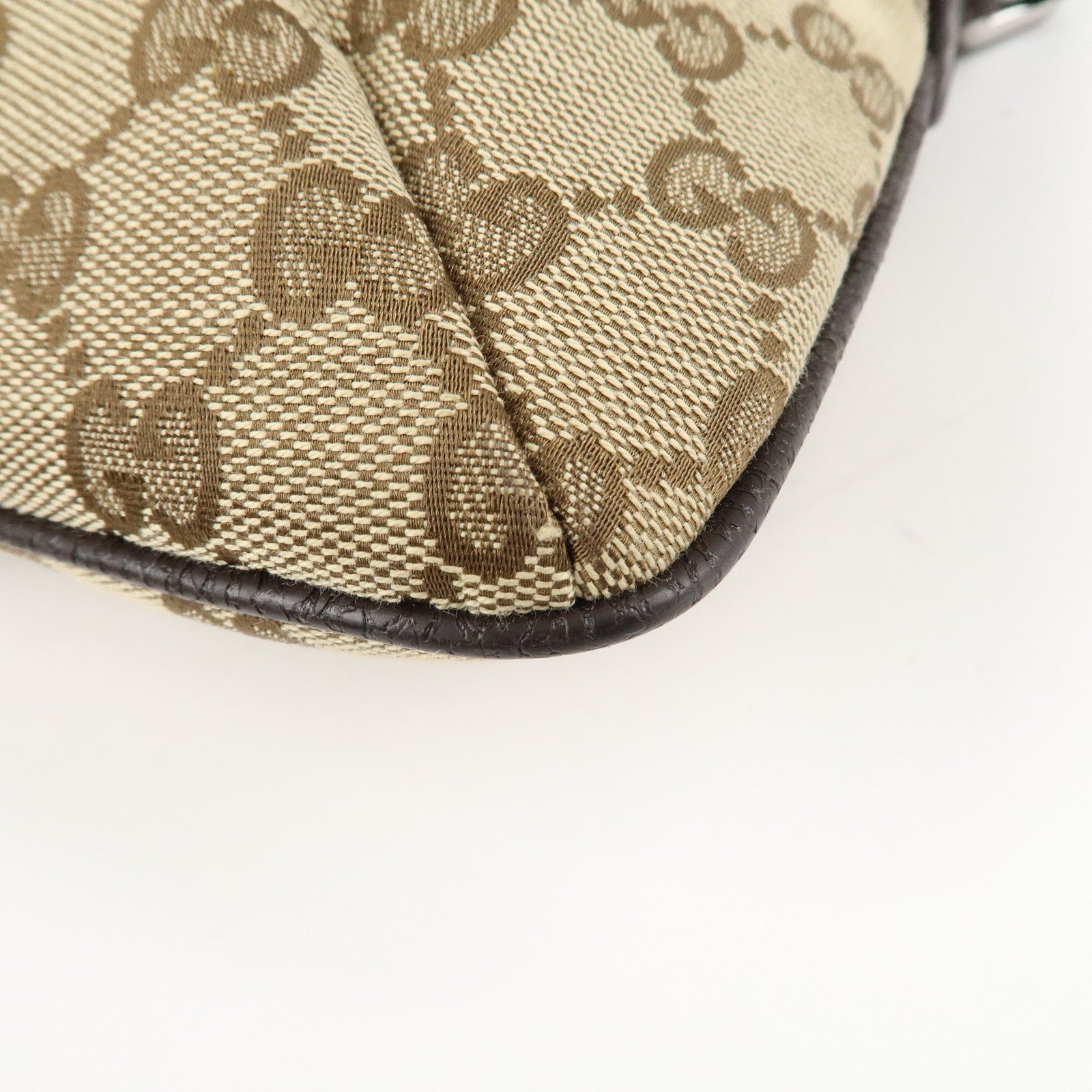 GUCCI Sherry GG Canvas Leather Shoulder Bag Crossbody 189749 Used