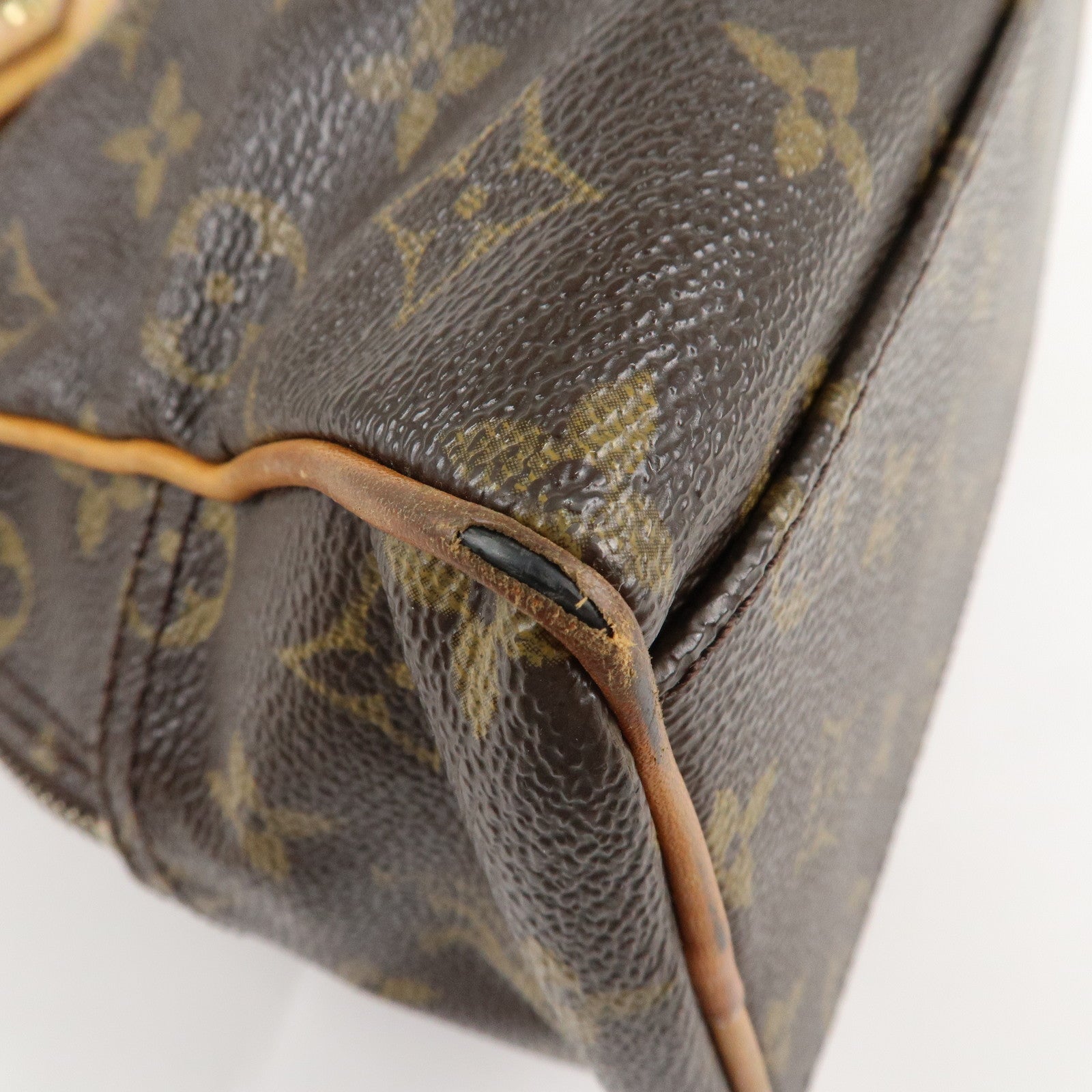 Louis Vuitton Monogram Manhattan PM Hand Bag Brown M40026 Used