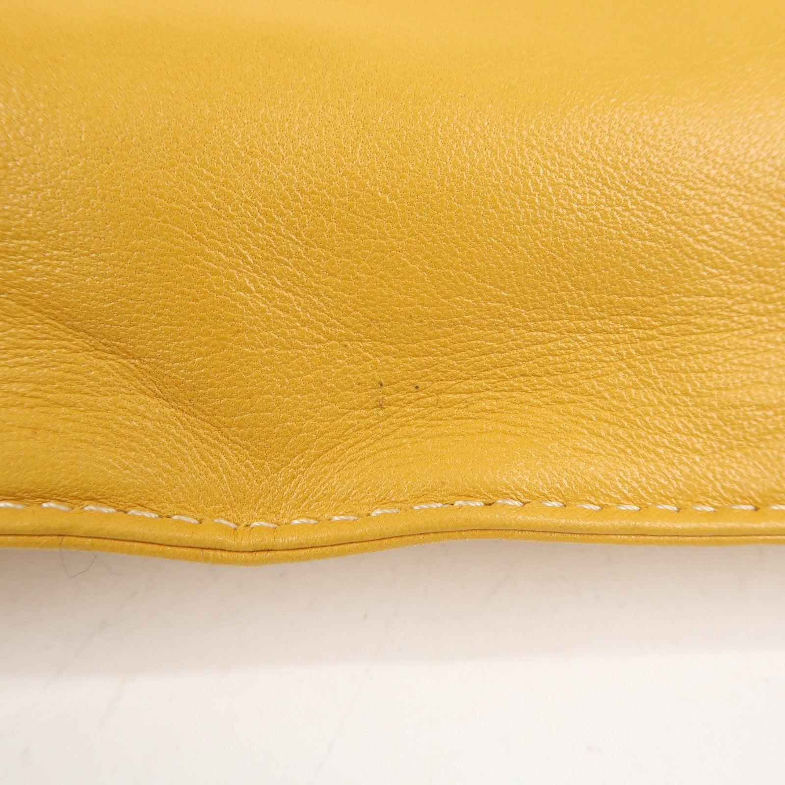LOEWE Anagram Nappa Aire Leather Tote Bag Shoulder Bag Yellow Used