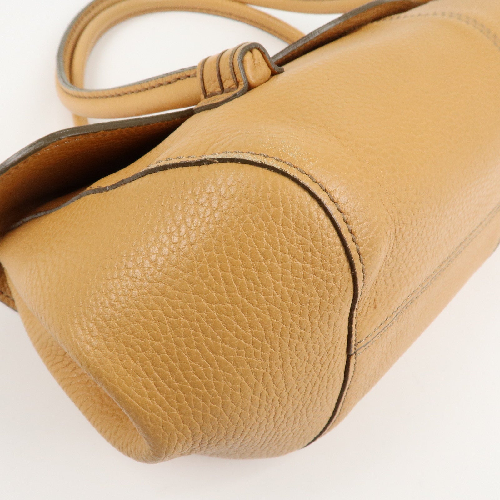 TOD’S Leather One-shoulder Bag Shoulder Bag Hand Bag Brown Used