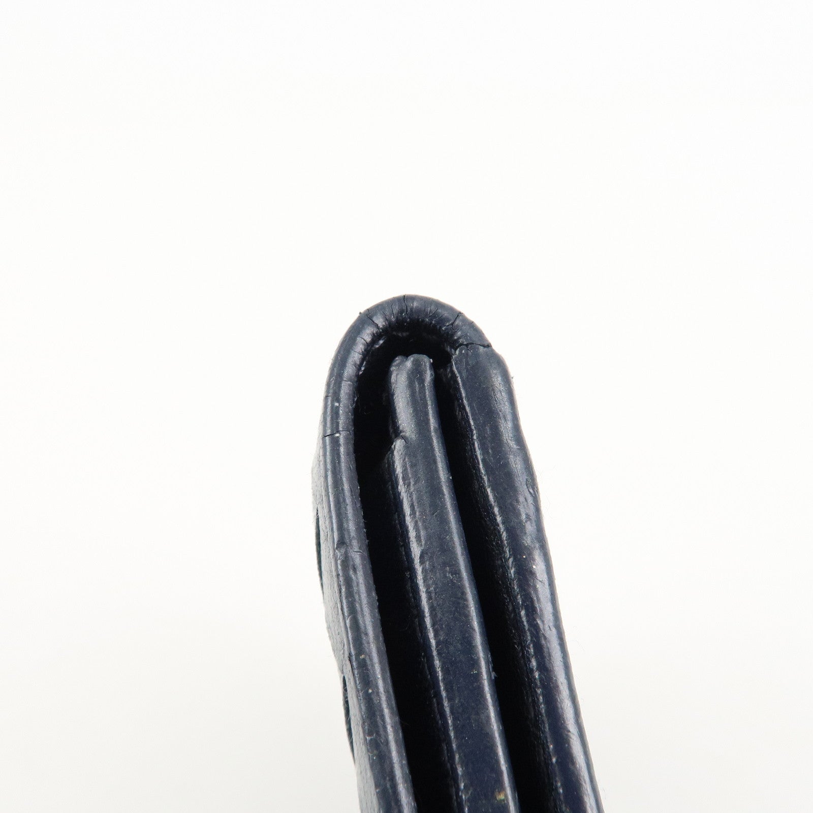 BOTTEGA VENETA Intrecciato Leather Card Case Gray 133945 Used