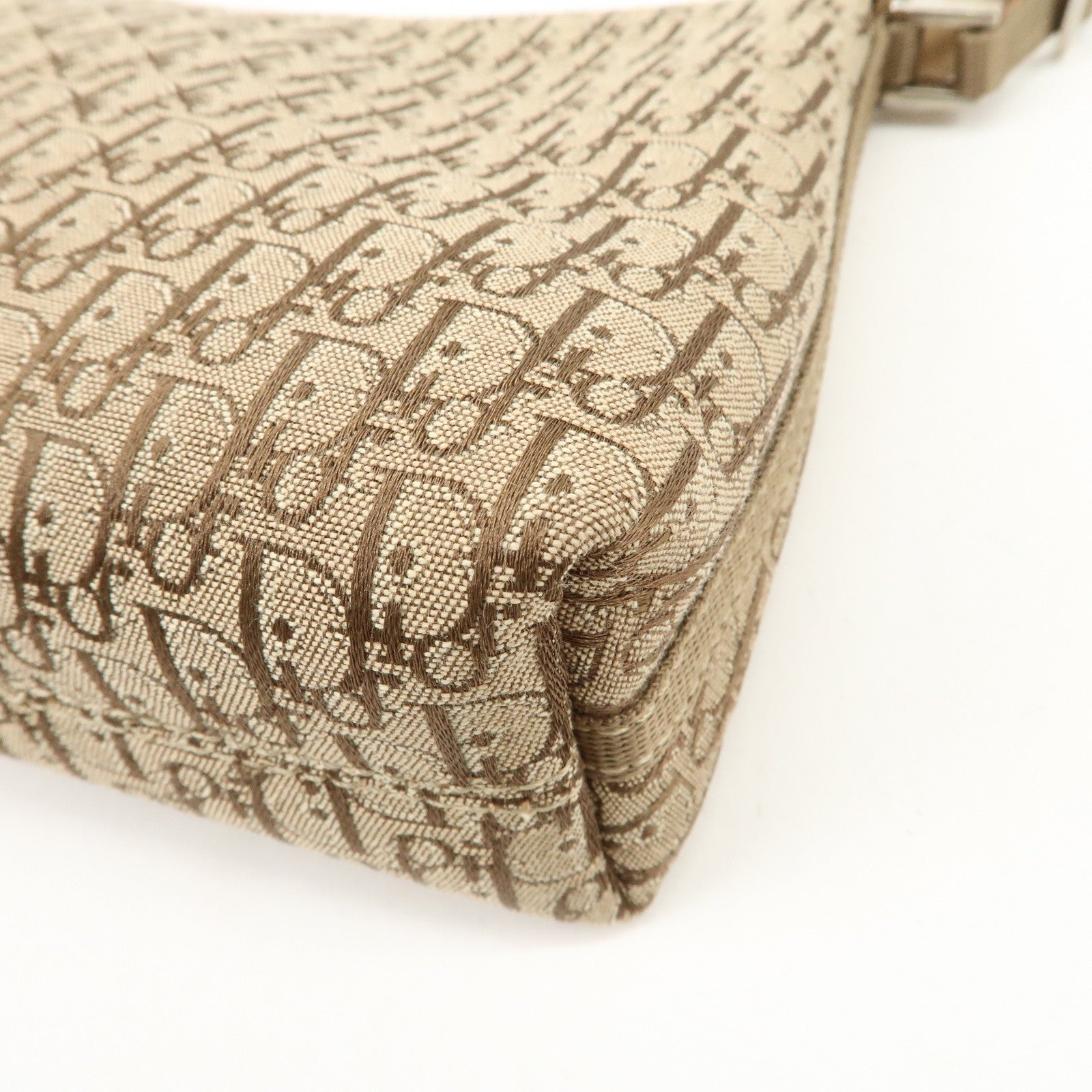 Christian Dior Trotter Canvas Leather Shoulder Bag 02RU 0064 Used
