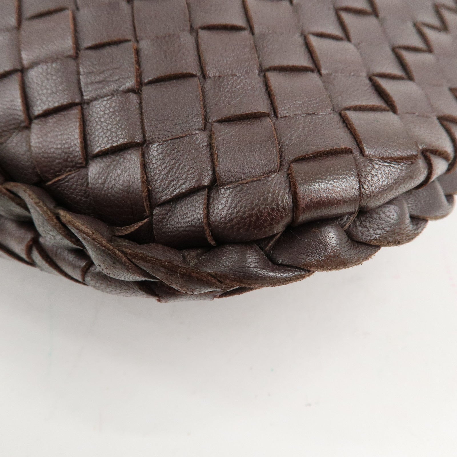 BOTTEGA VENETA Hobo Intrecciato Leather Shoulder Bag Brown 115653 Used