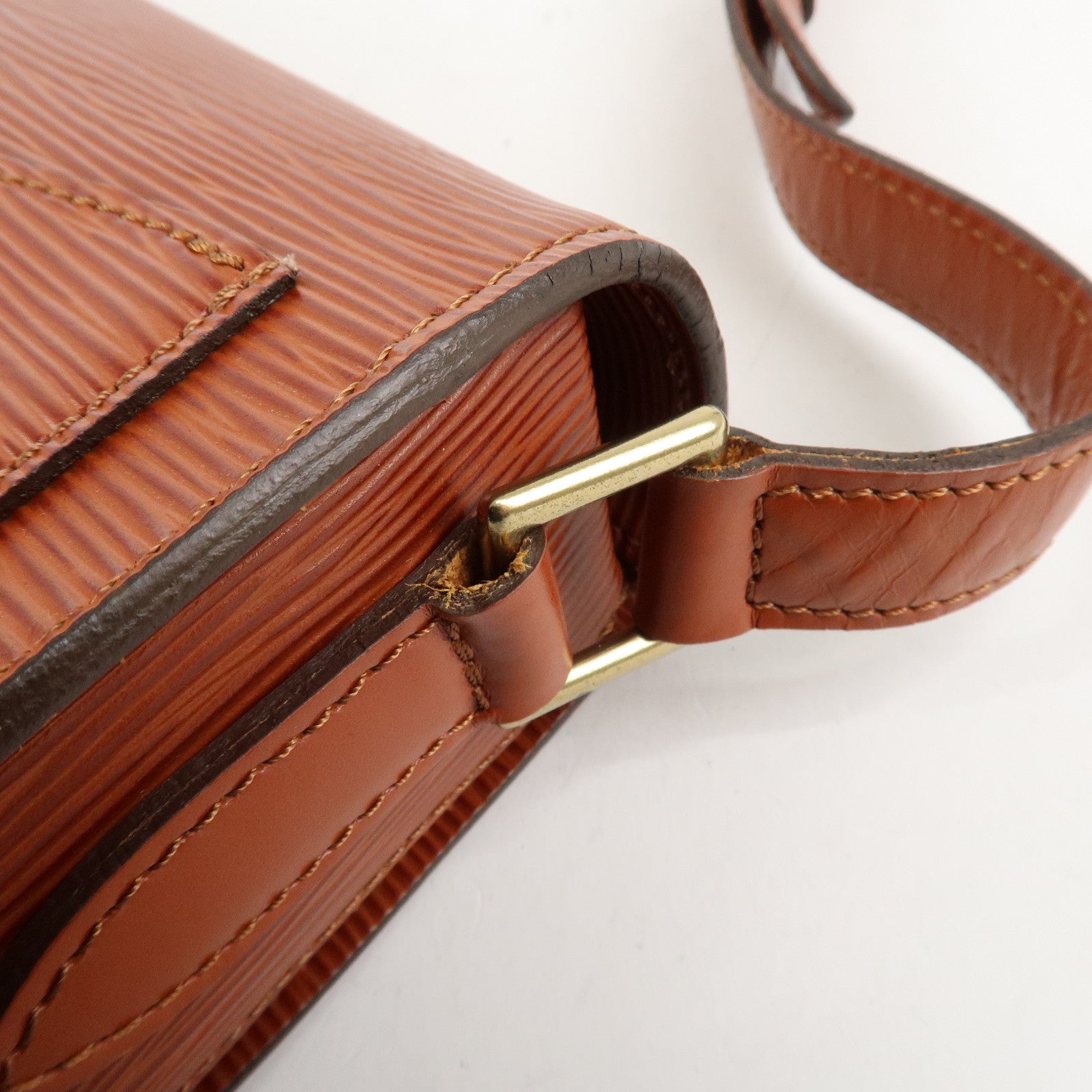 Louis Vuitton Epi Saint Cloud Shoulder Bag Kenya Brown M52193 Used