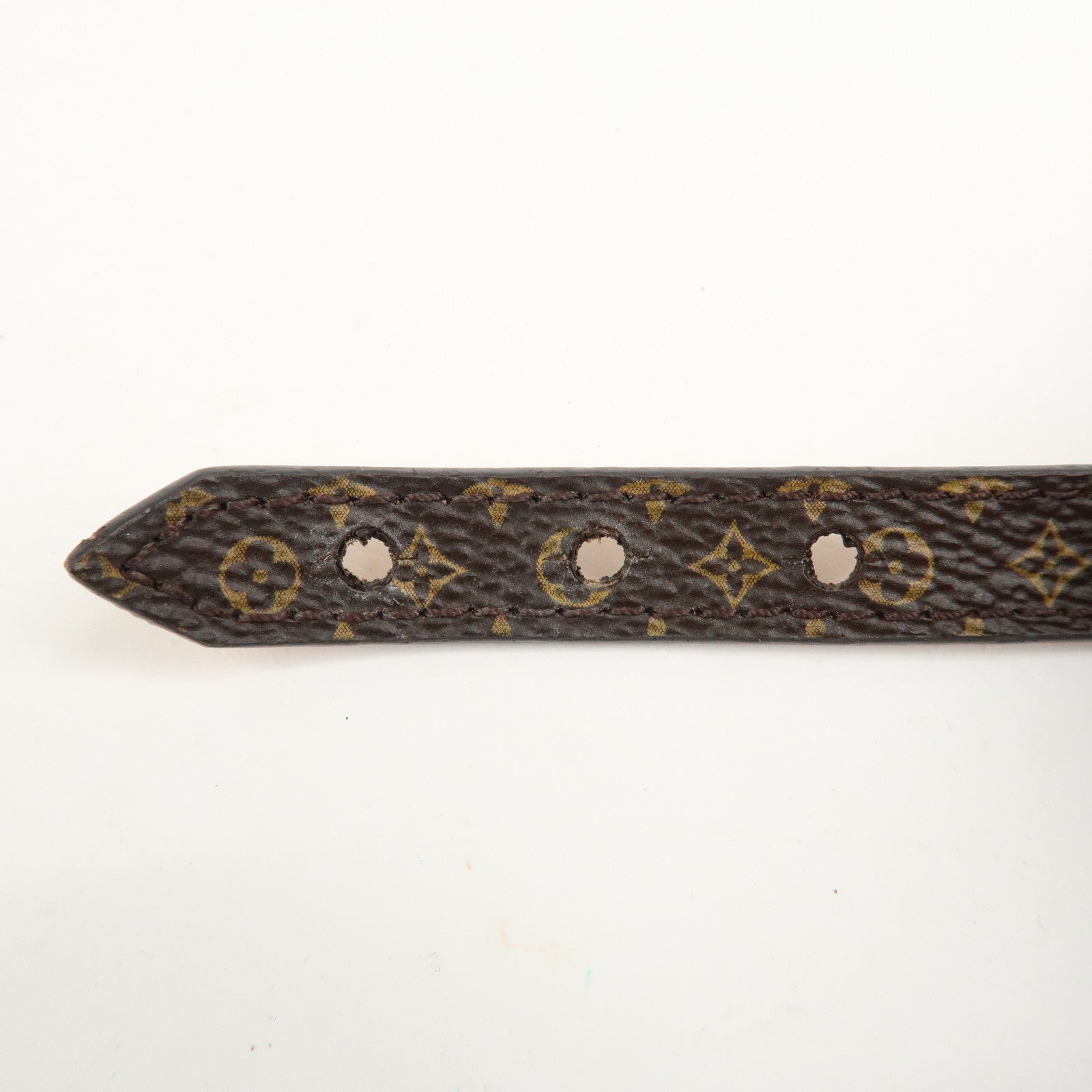 Louis Vuitton Monogram Bracelet Logo Mania 17 Brown M4150 Used