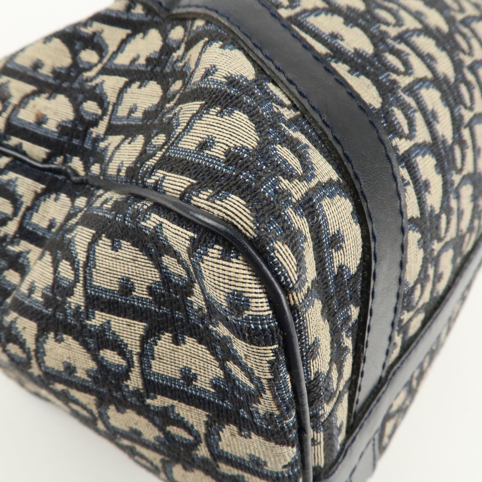 Christian Dior Trotter Canvas Leather Boston Bag Hand Bag Used