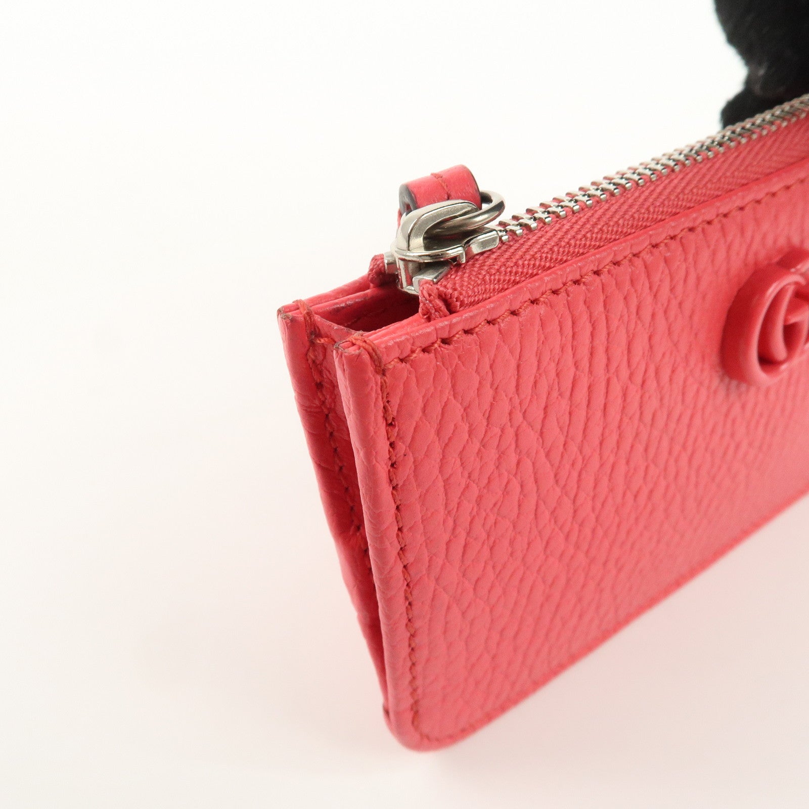 GUCCI GG Marmont Leather Card Case Coin Case Pink 701070 Used