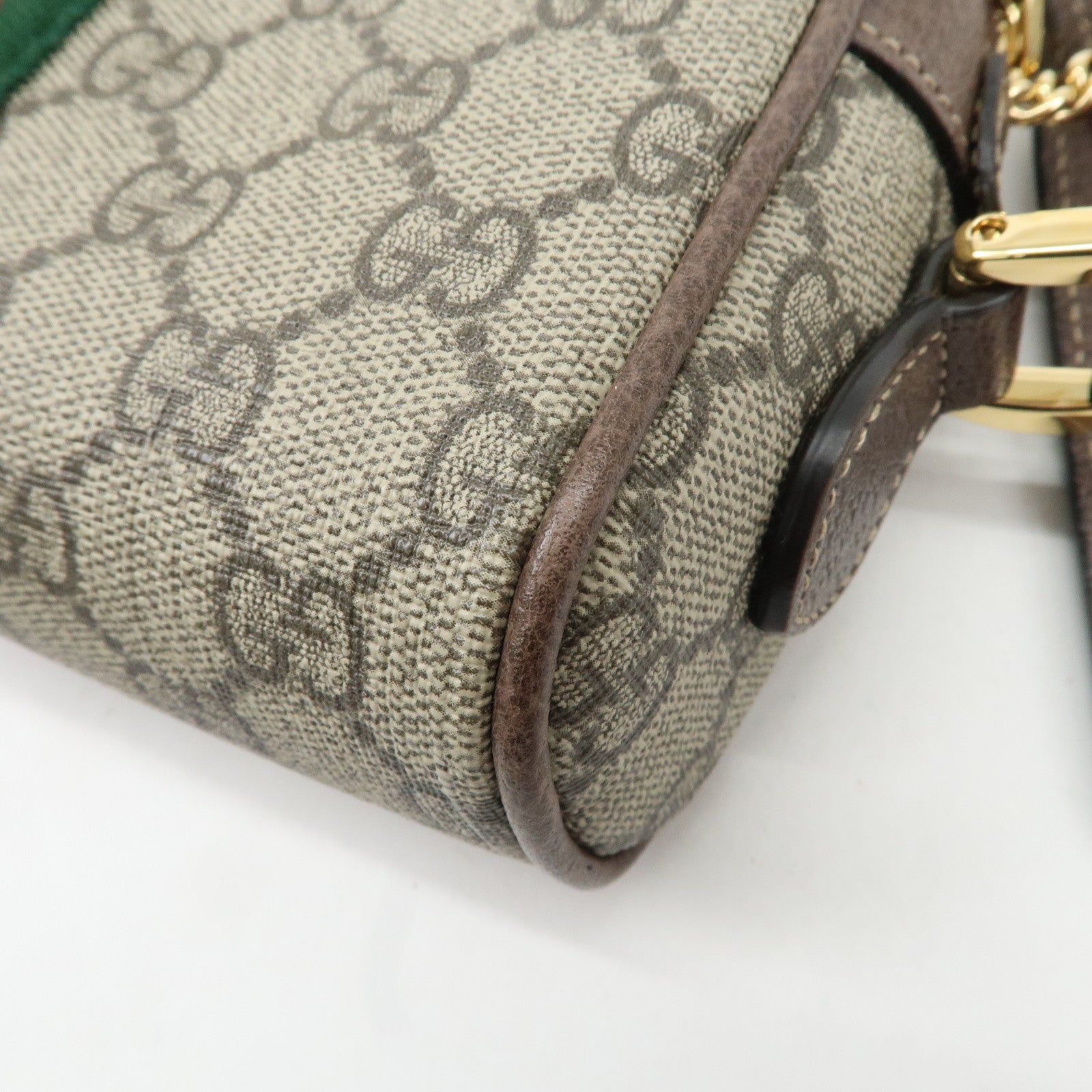 GUCCI Ophidia GG Supreme Mini Shoulder Bag Beige Brown 517350 Used