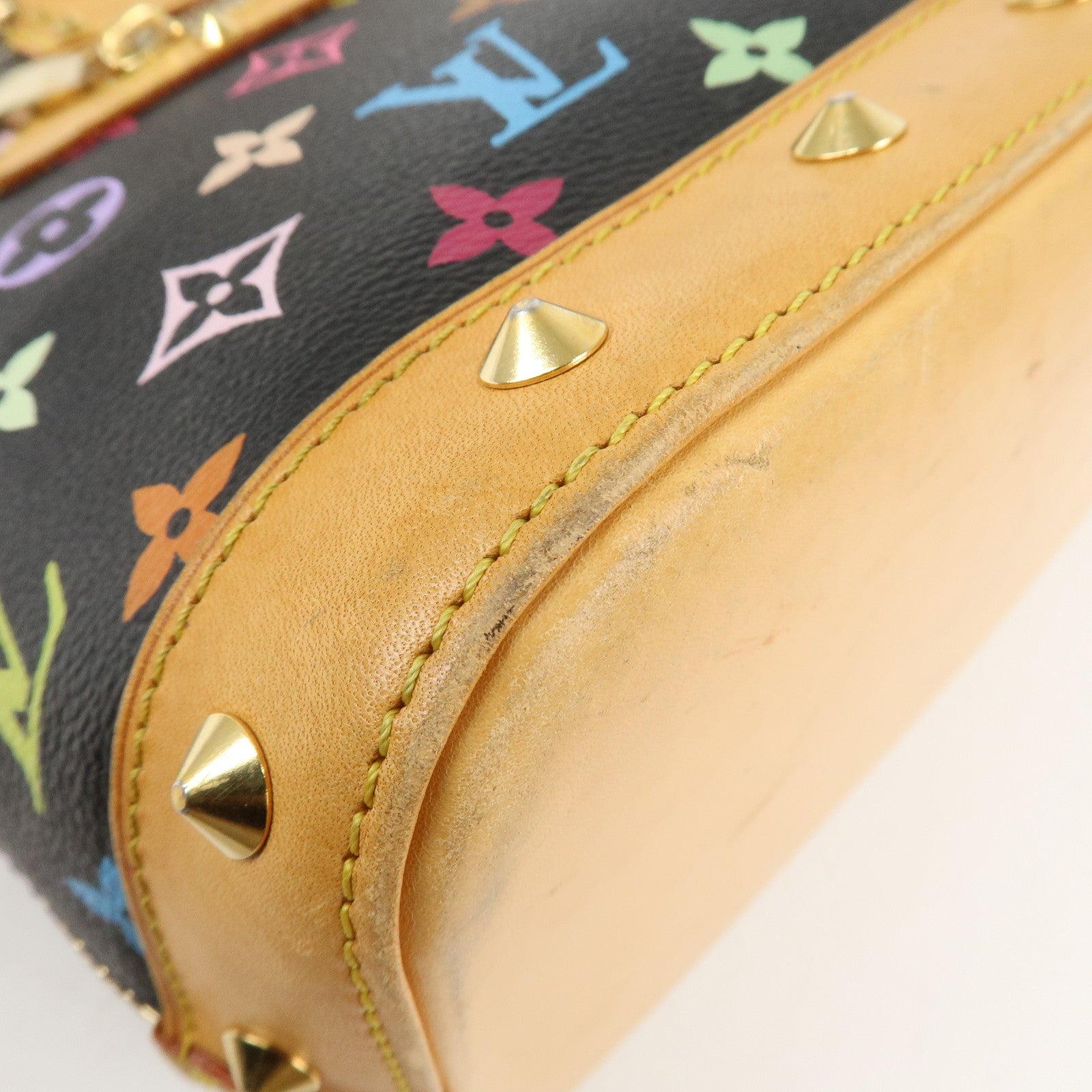 Louis Vuitton Monogram Multicolor Alma Hand Bag Noir M92646 Used