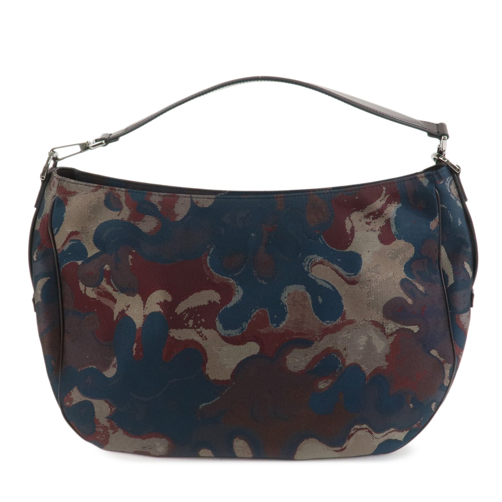 Christian Dior Canvas Leather Saddle Flap Camouflage Messenger Bag