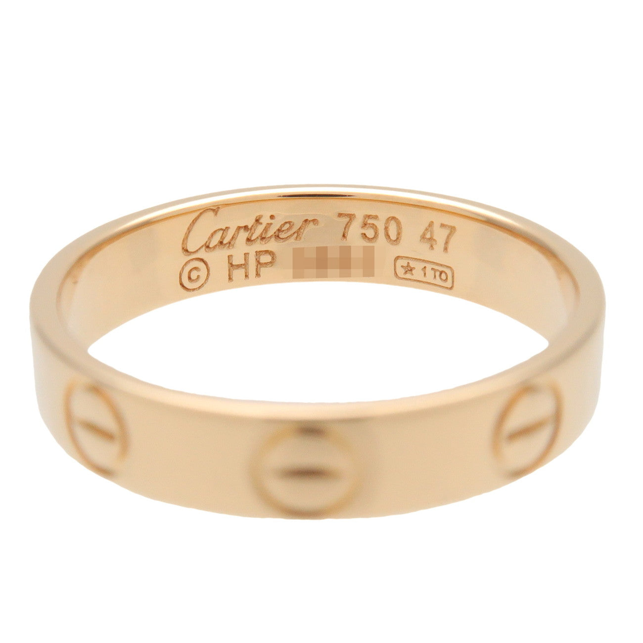 Cartier Mini Love Ring K18 750YG Yellow Gold #47 US4-4.5 EU47