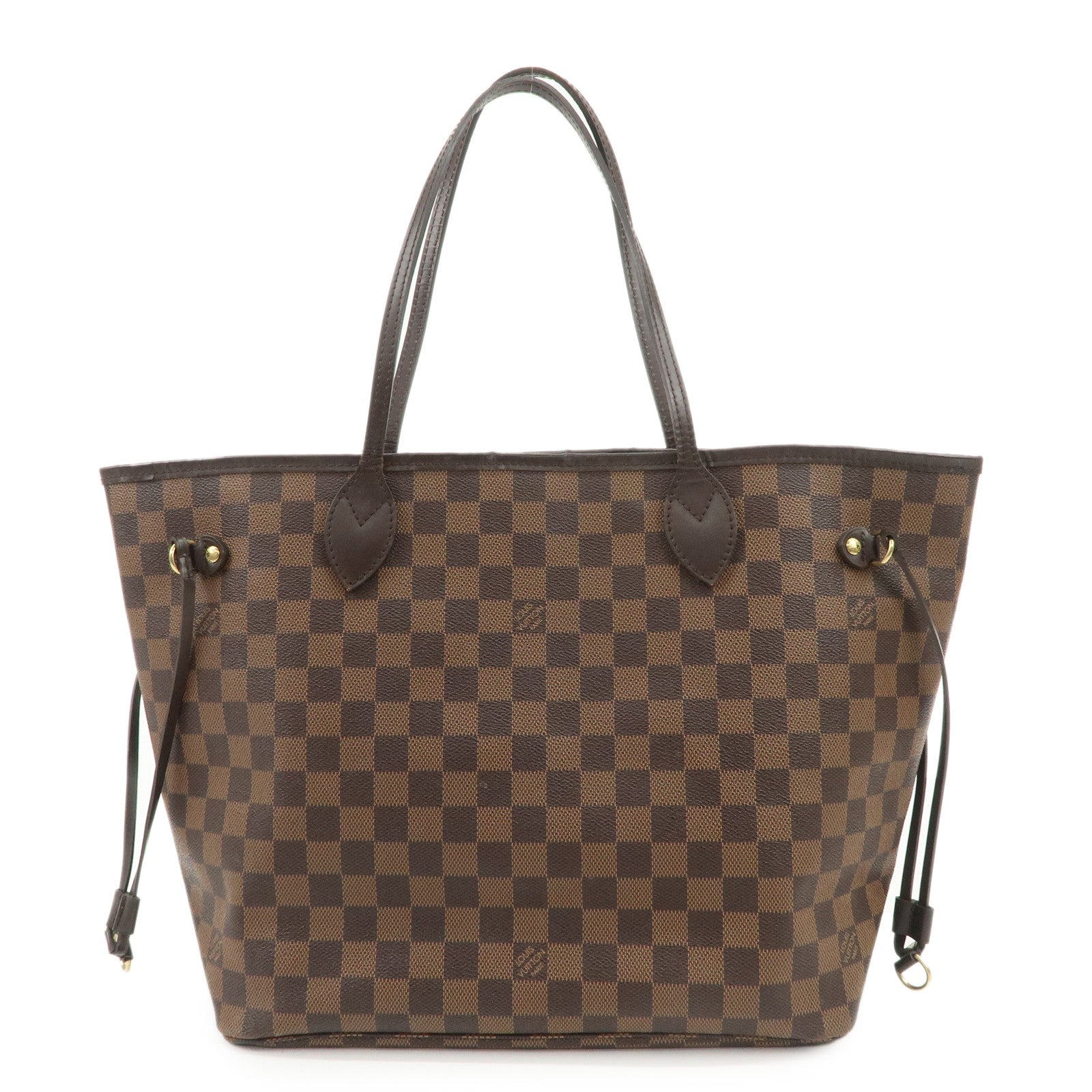 Louis Vuitton Damier Ebene Neverfull MM Tote Bag Cerise N41358