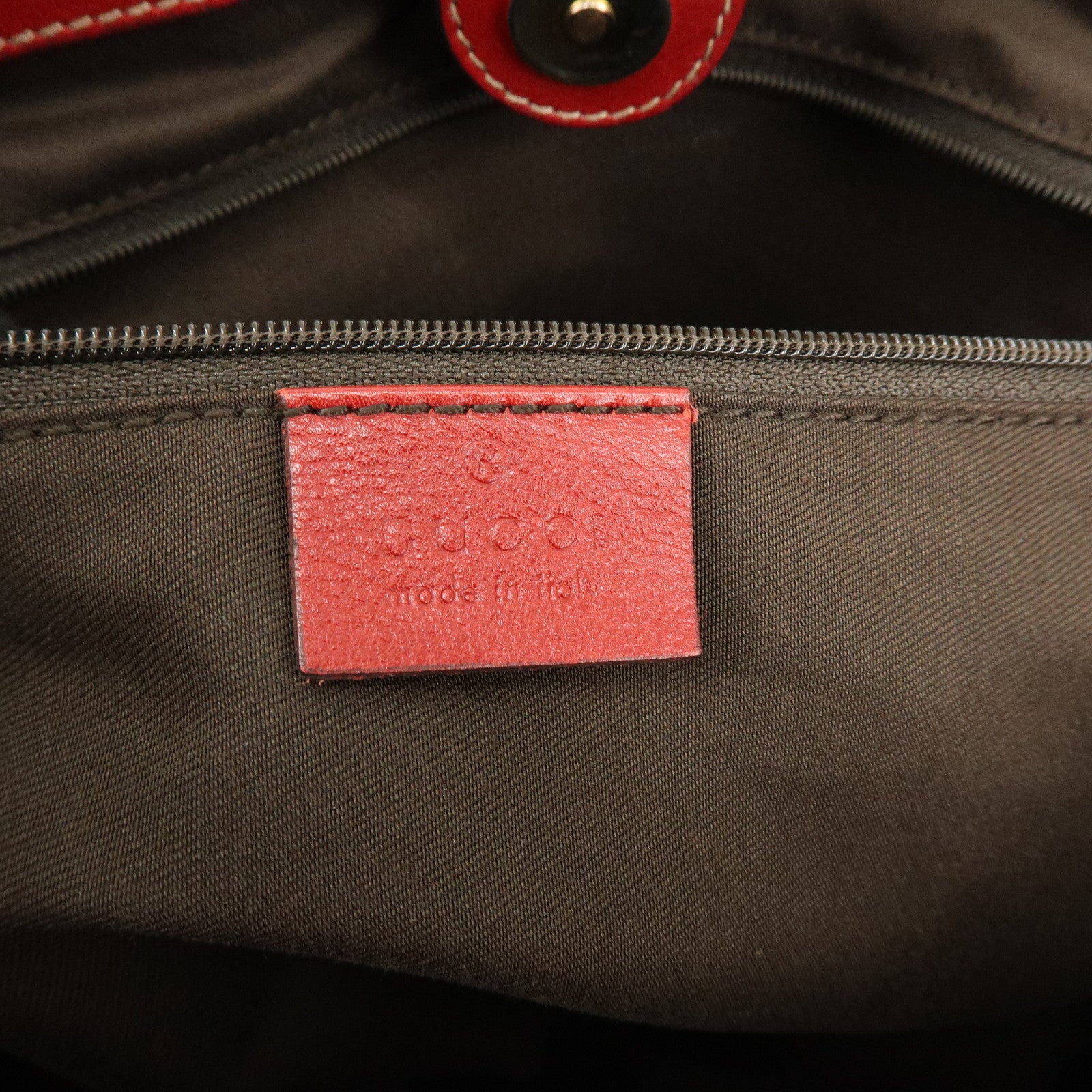 GUCCI Gucciori GG Canvas Leather PVC Shoulder Bag Beige Red 212376