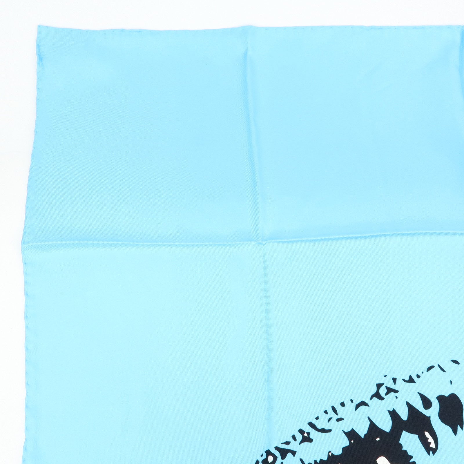 Christian Dior Silk 100% Zebra Scarf Shawl Light Blue Pink