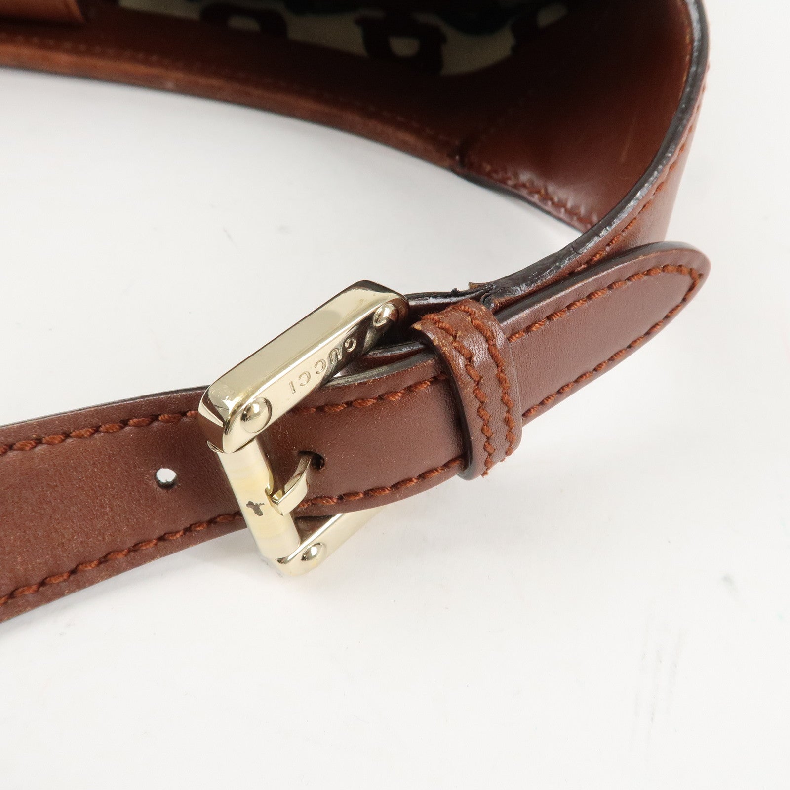 GUCCI Guccissima Leather Shoulder Bag Hand Bag Brown 145778 Used