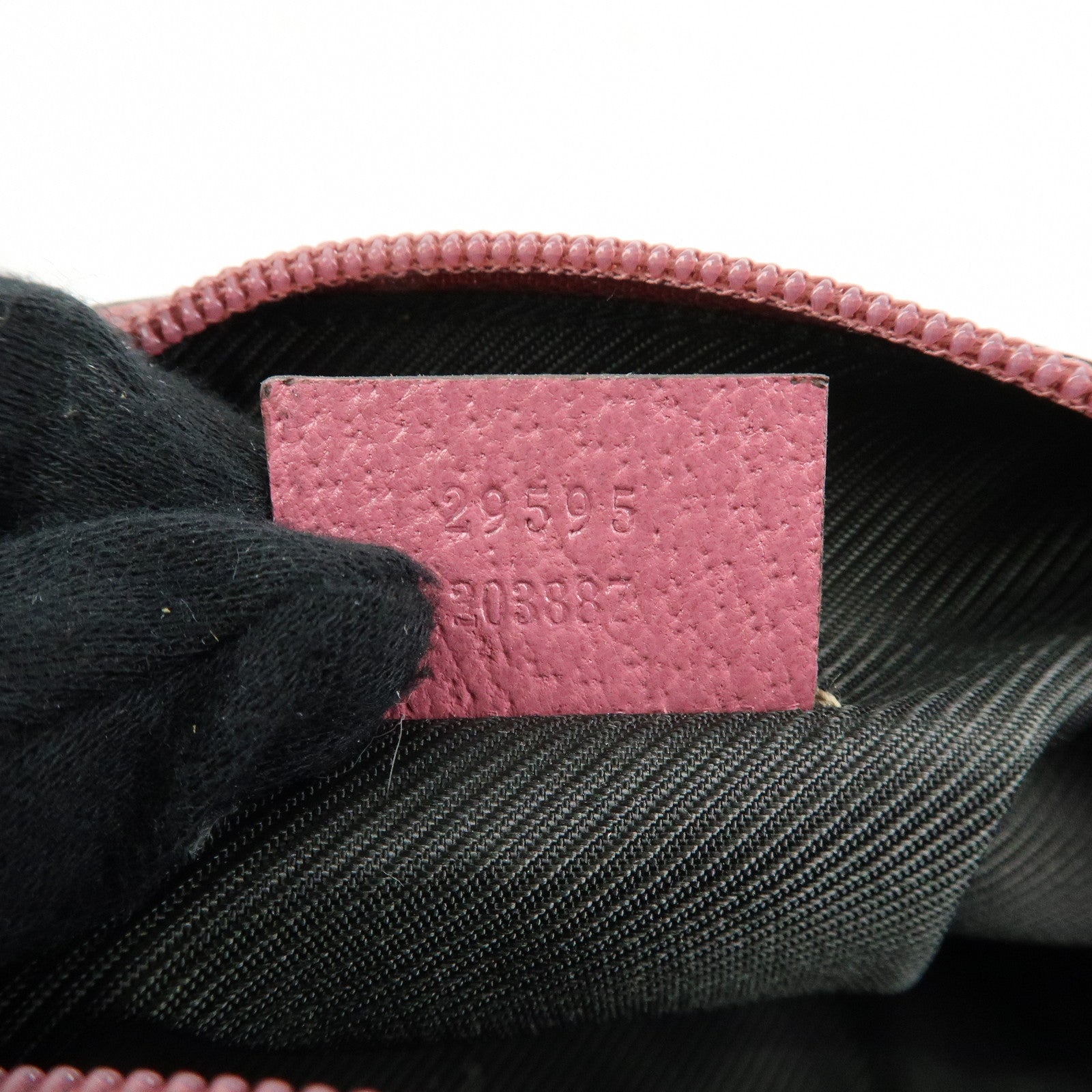 GUCCI GG Canvas Leather Pouch Cosmetic Case Beige Pink 29595