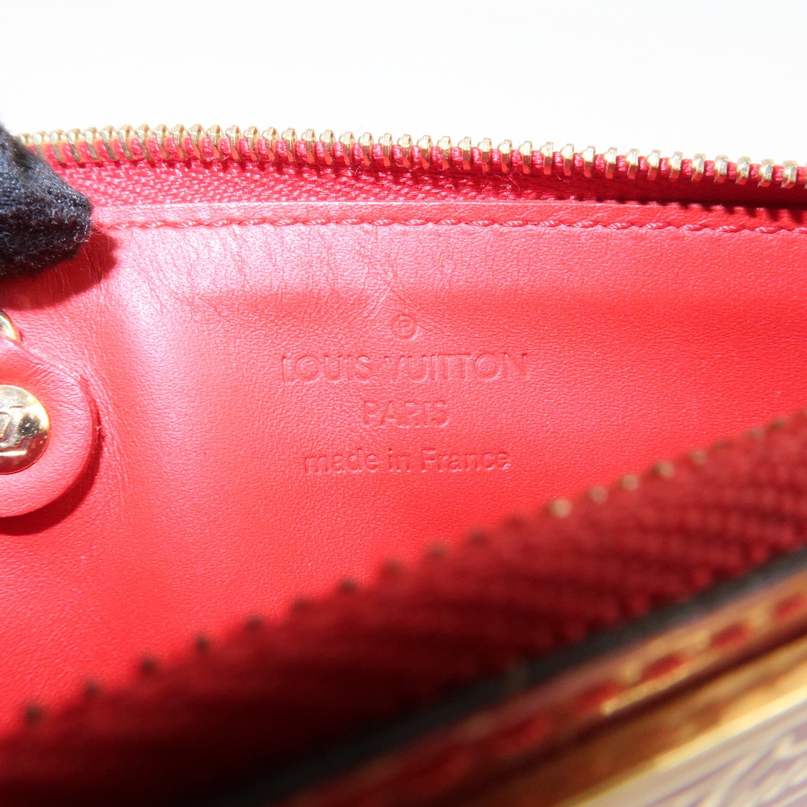 Louis Vuitton Monogram Vernis Pochette Cles NM Cerise M90214
