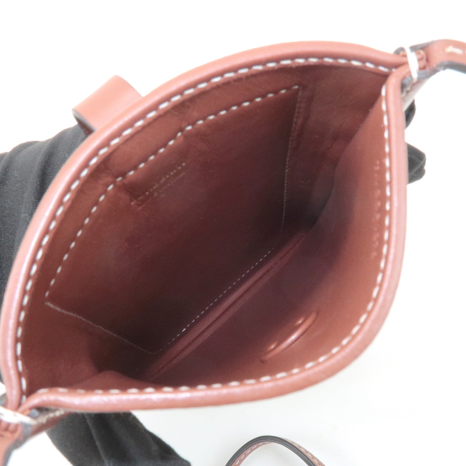 BURBERRY ANNE Phone CB Canvas Leather Smart Phone Shoulder Bag