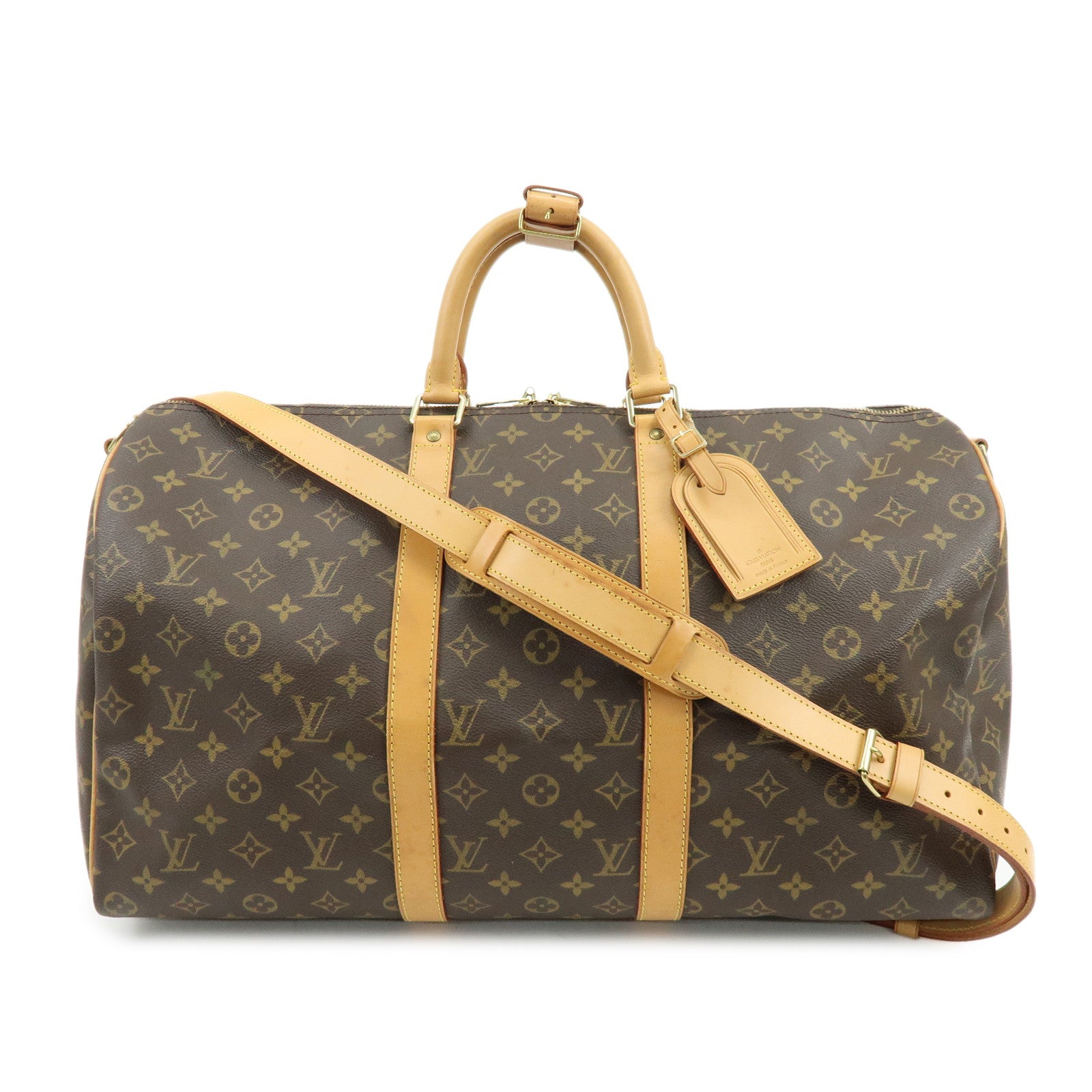 Louis Vuitton Monogram Keep All Bandouliere 50 Boston Bag M41416
