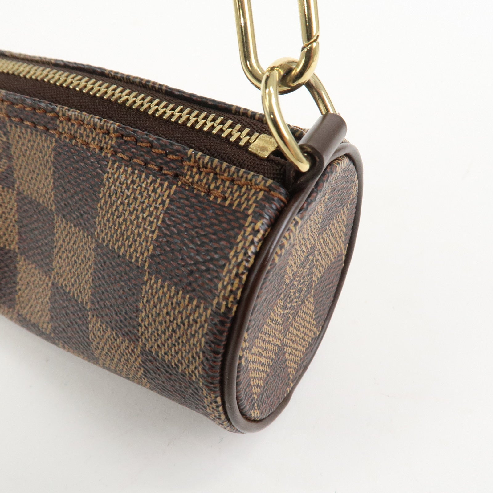 Louis Vuitton Damier Ebene Mini Pouch for Papillon Bag Brown
